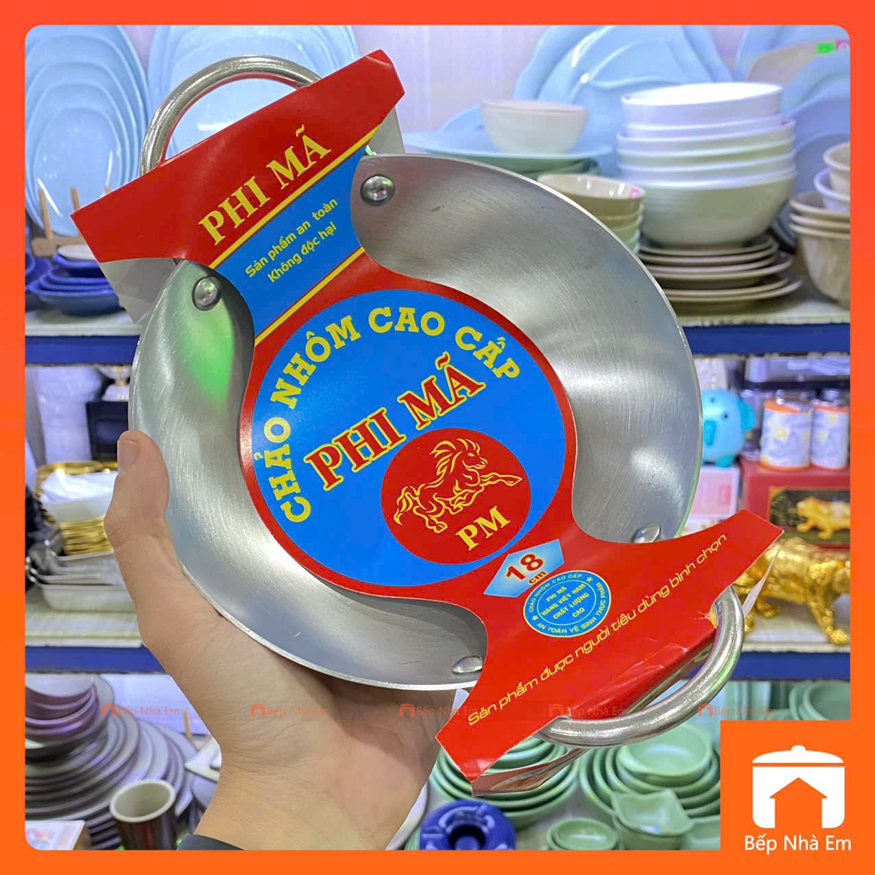 Chảo Nhôm 2 Quai Phi Mã Nhiều Size - Hàng Việt Nam Sản Xuất