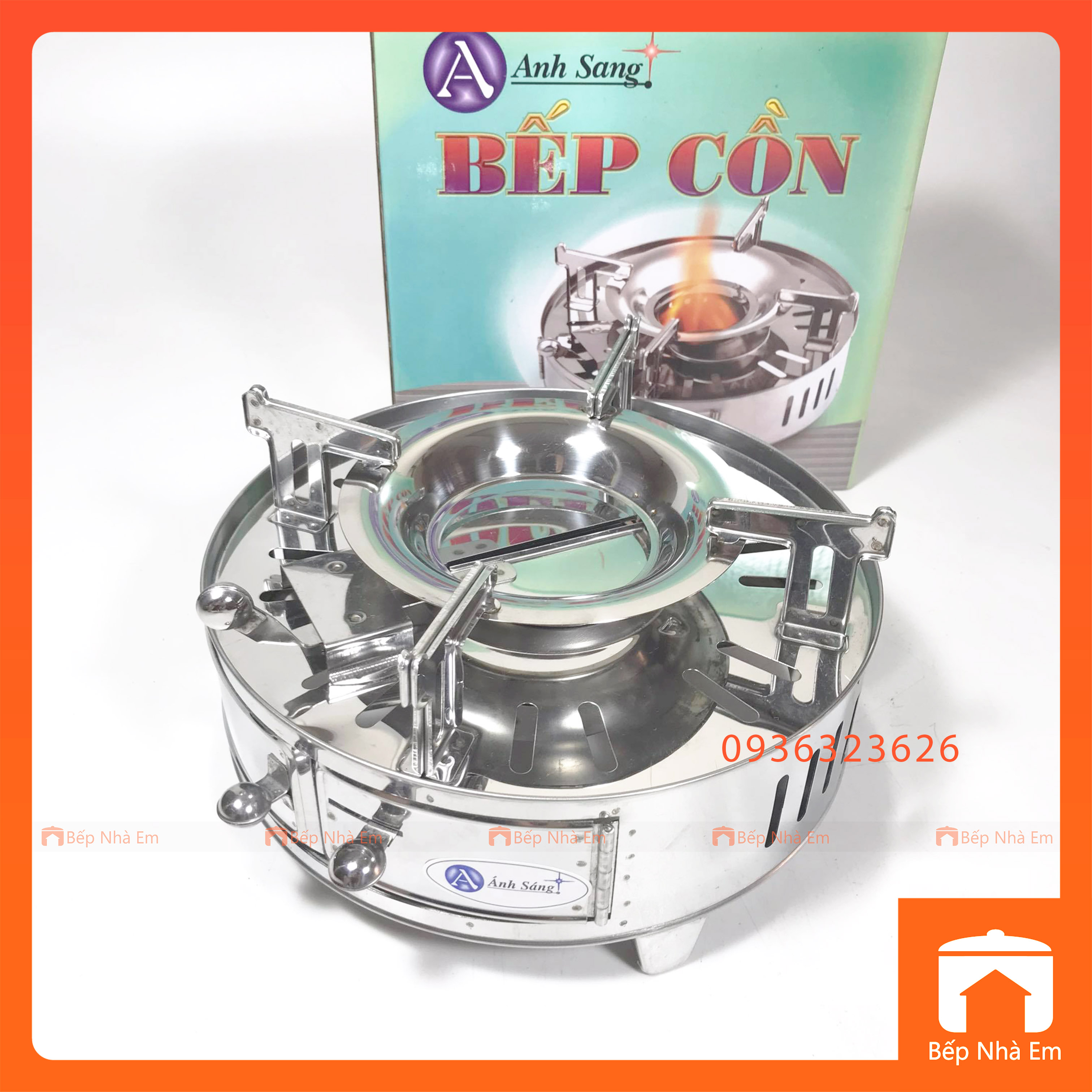 Bếp Cồn Inox Cao Cấp A2 Ánh Sáng - Hàng Việt Nam Sản Xuất
