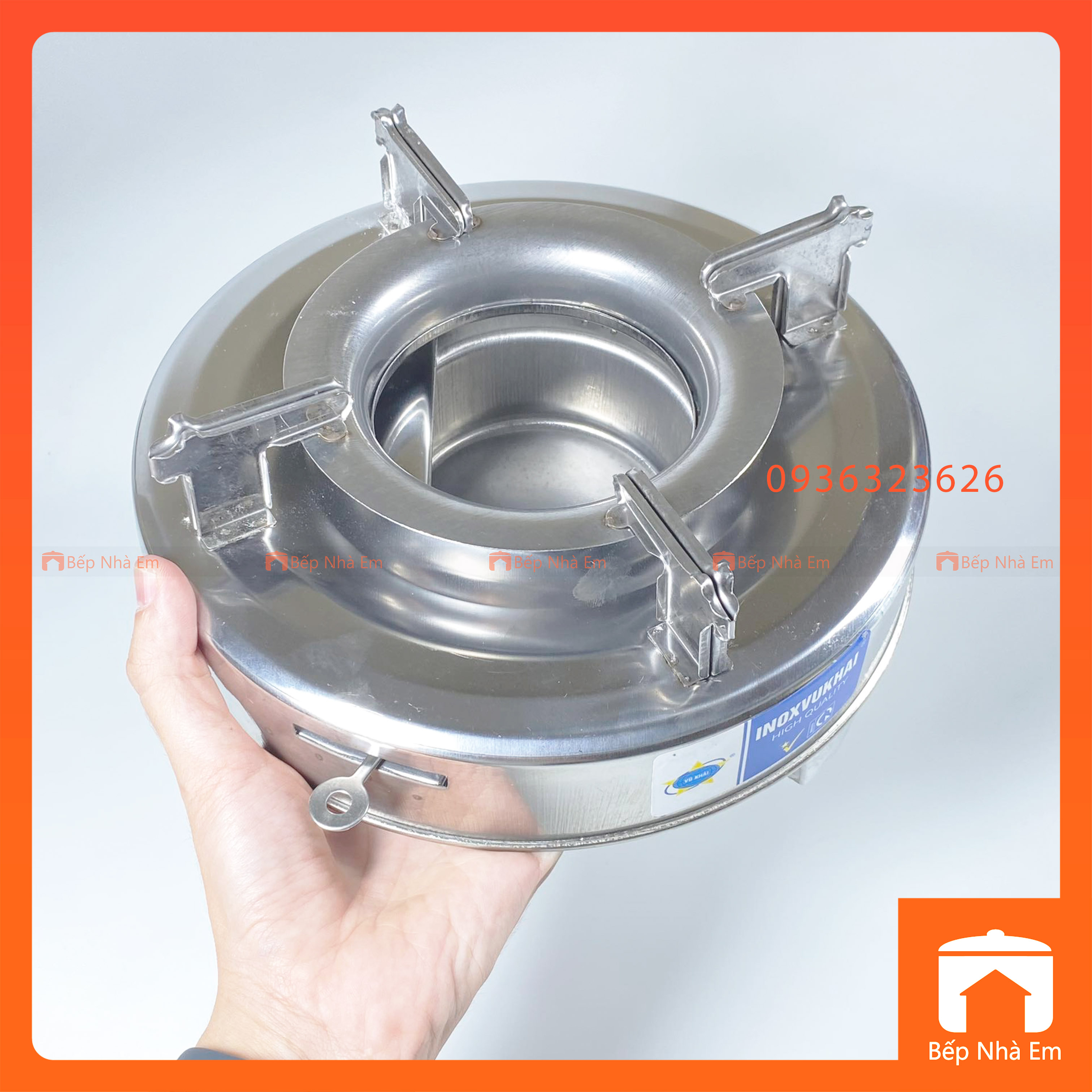 Bếp Cồn Inox Chắn Gió Nhỏ Gọn - Hàng Việt Nam Sản Xuất