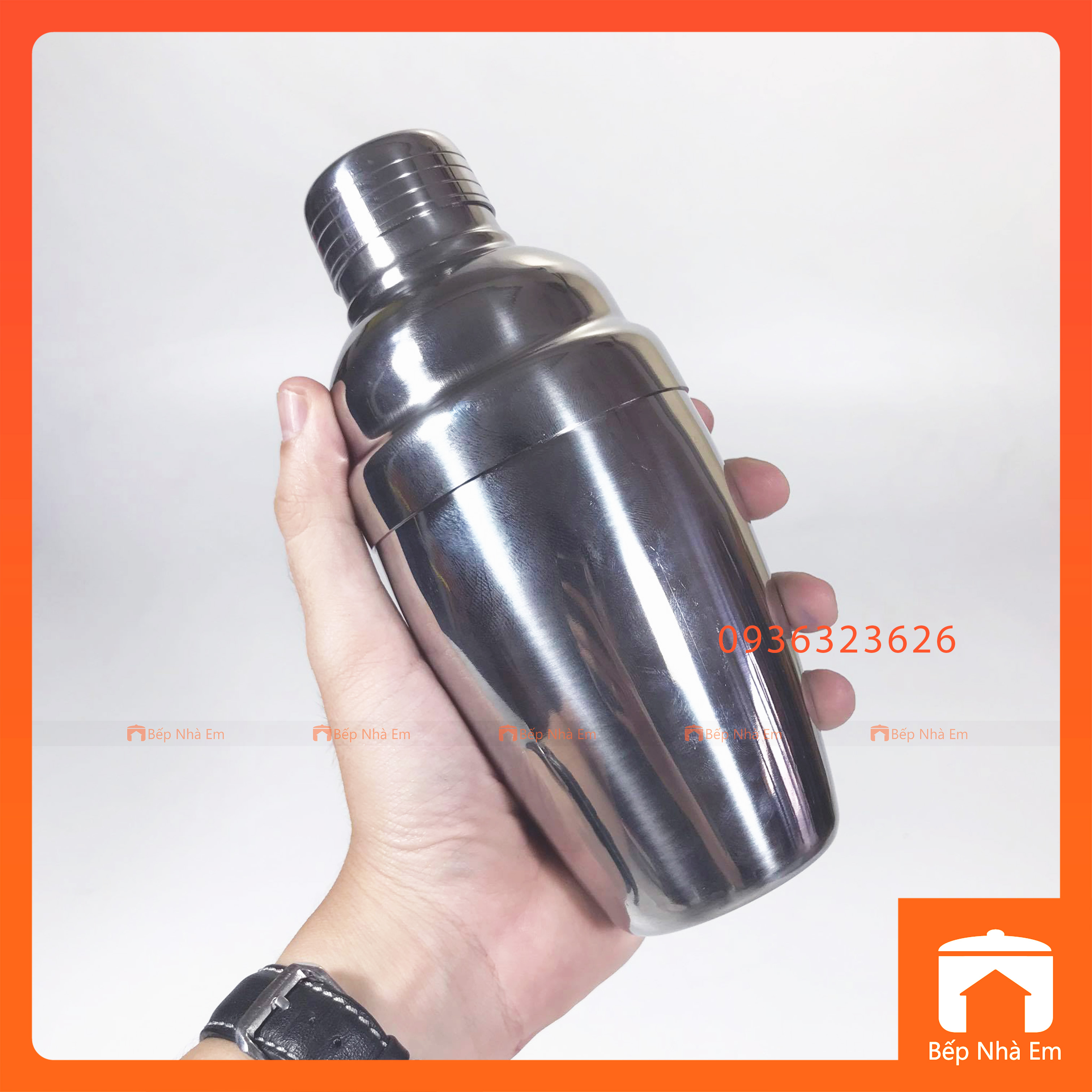 Bình Lắc Pha Chế Cocktail Inox 304 Nhiều Size - Hàng Cao Cấp