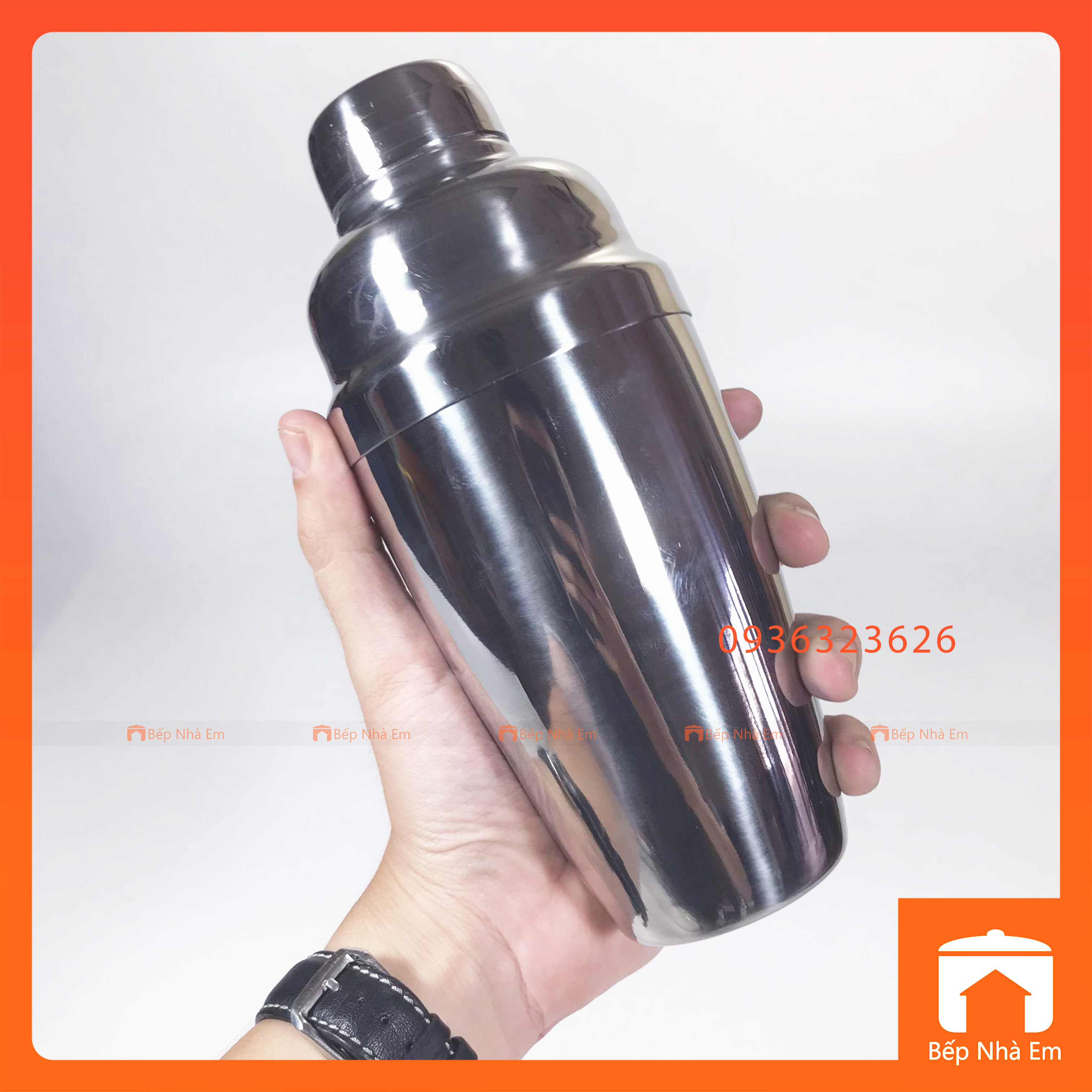 Bình Lắc Pha Chế Cocktail Inox 304 Nhiều Size - Hàng Cao Cấp