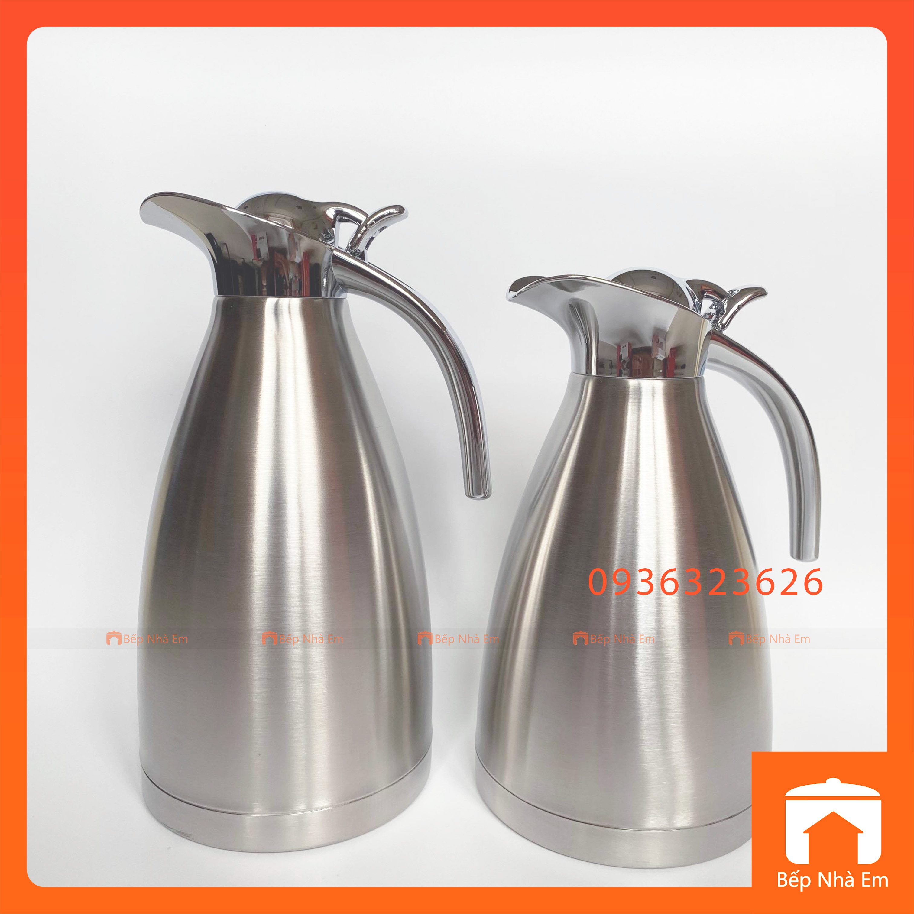 Bình Rót Nước Giữ Nhiệt Inox Cao Cấp, Bình Inox Mỏ Vịt - Hàng Cao Cấp