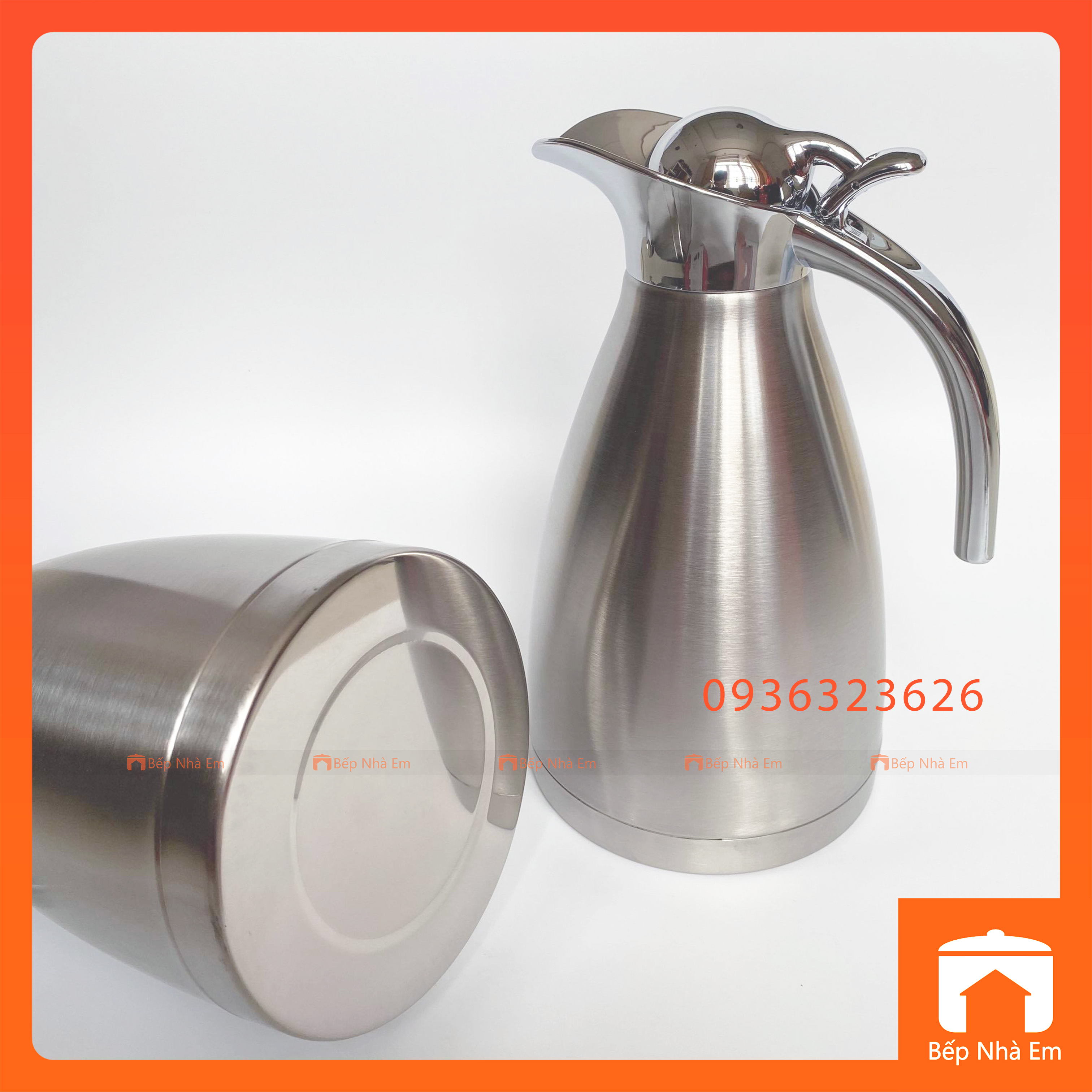 Bình Rót Nước Giữ Nhiệt Inox Cao Cấp, Bình Inox Mỏ Vịt - Hàng Cao Cấp