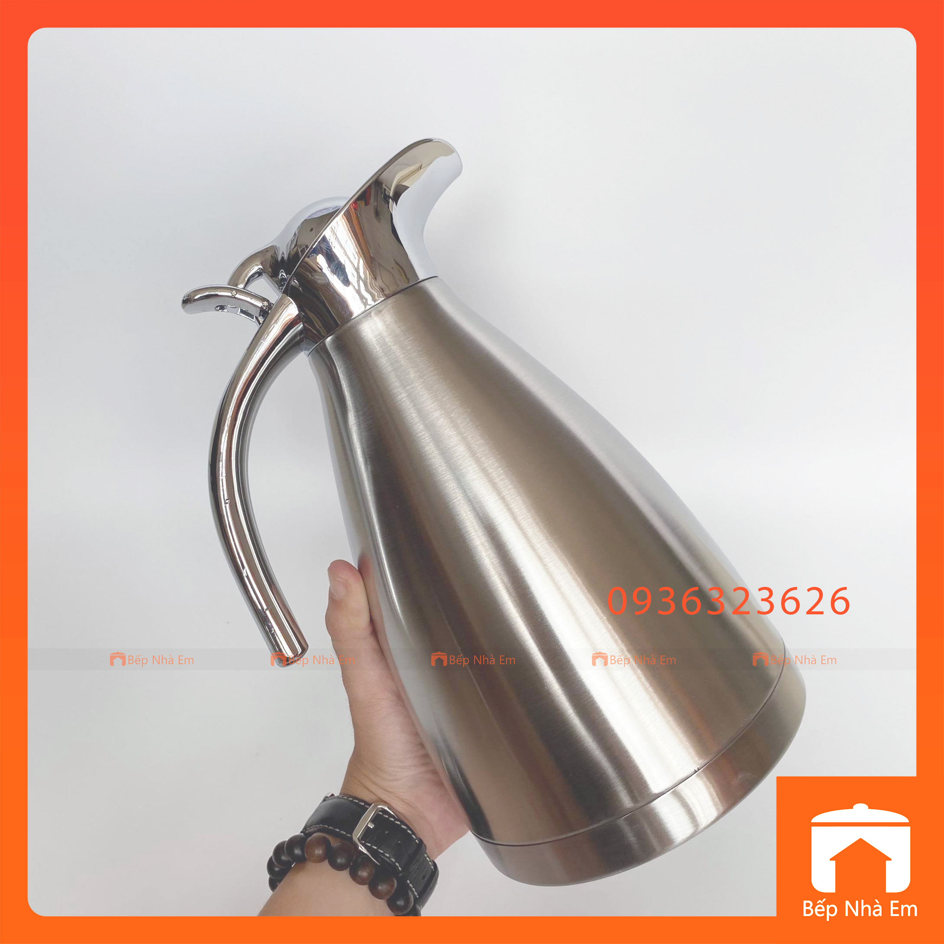 Bình Rót Nước Giữ Nhiệt Inox Cao Cấp, Bình Inox Mỏ Vịt - Hàng Cao Cấp