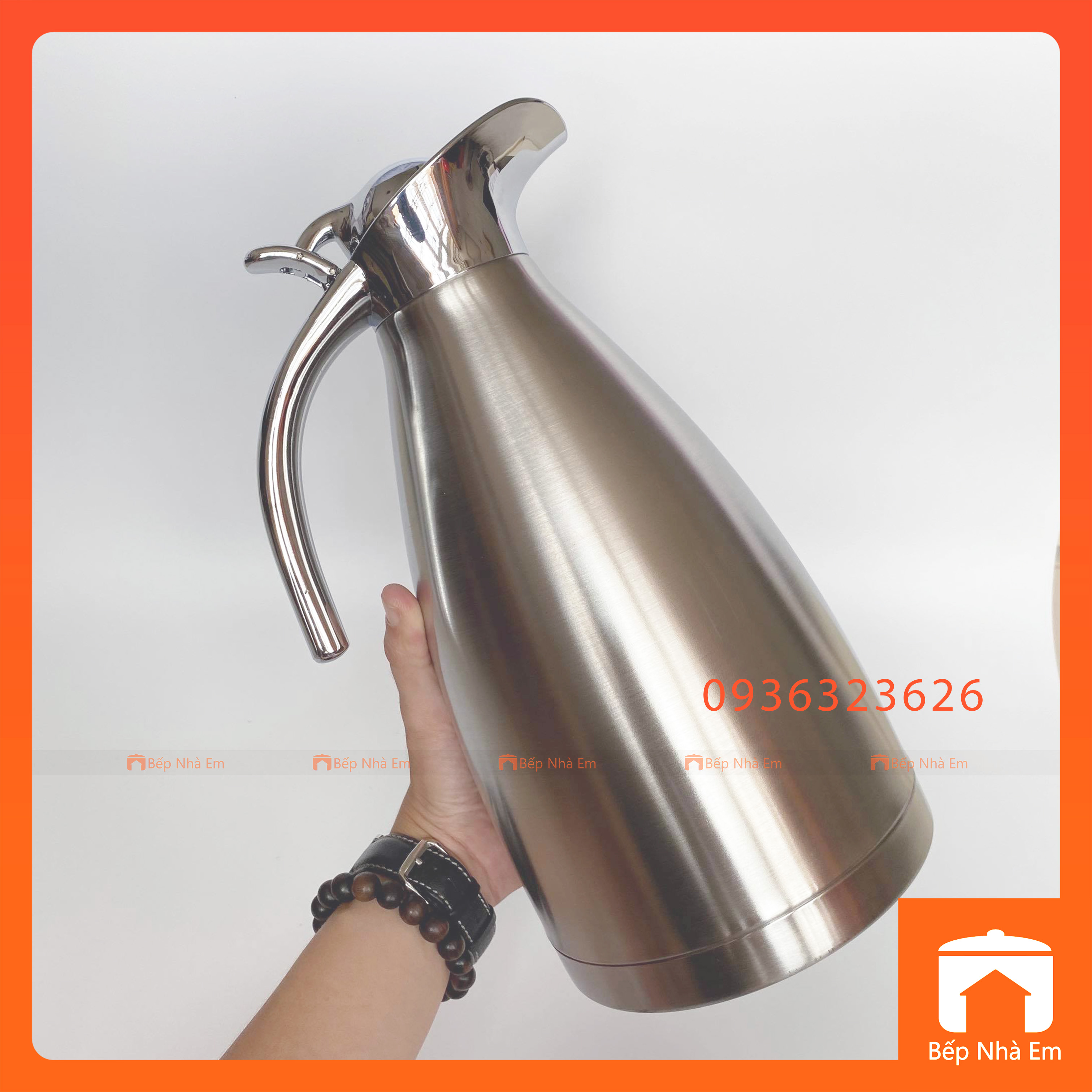 Bình Rót Nước Giữ Nhiệt Inox Cao Cấp, Bình Inox Mỏ Vịt - Hàng Cao Cấp