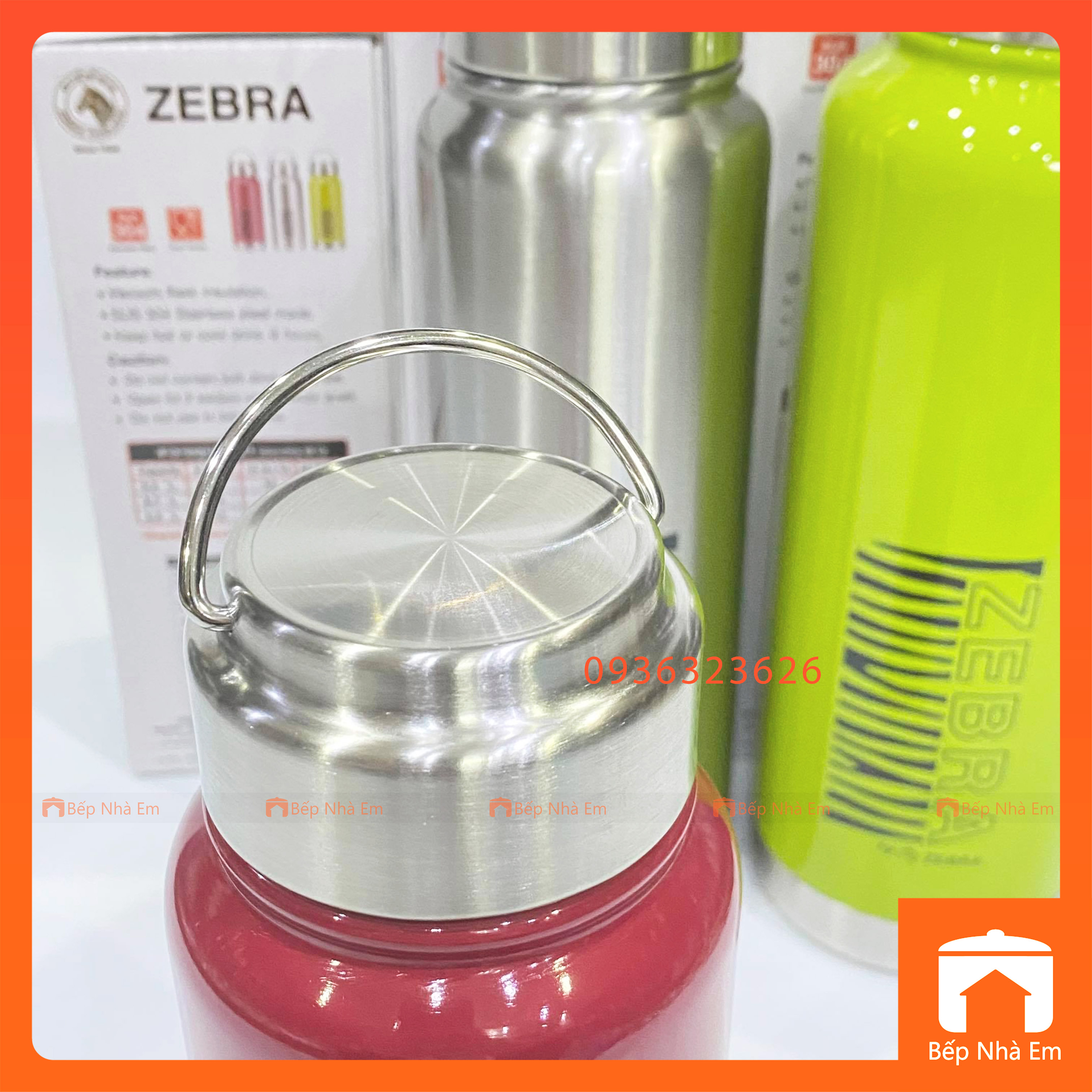 Bình Giữ Nhiệt ZEBRA Botto (Inox 304) Nhiều Dung Tích - Hàng Nhập Khẩu Thái Lan