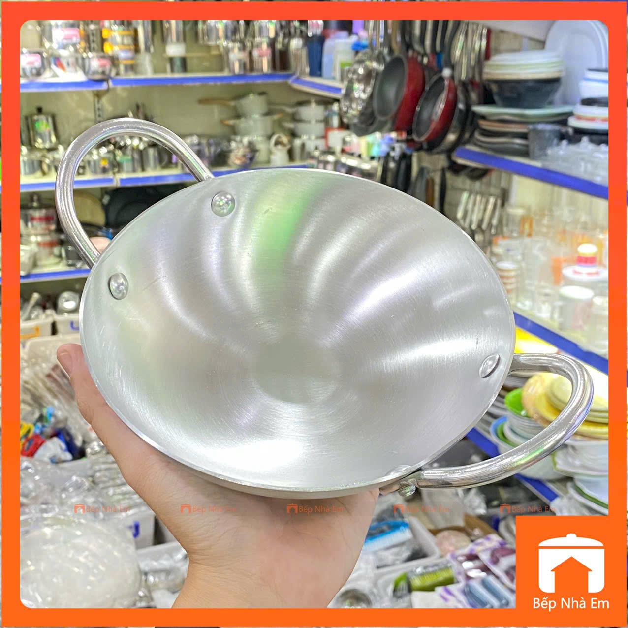 Chảo Nhôm 2 Quai Phi Mã Nhiều Size - Hàng Việt Nam Sản Xuất