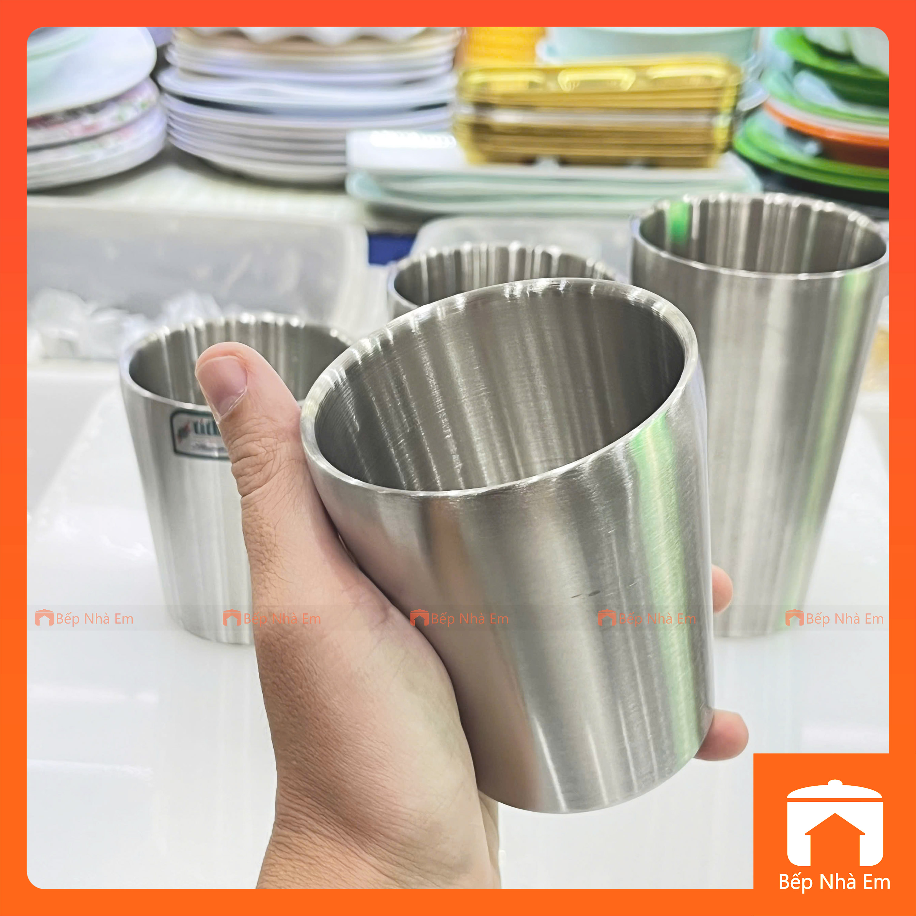 Ly Nước Inox 2 Lớp Cách Nhiệt Tithafac Nhiều Size Cao Cấp - Hàng Việt Nam Sản Xuất