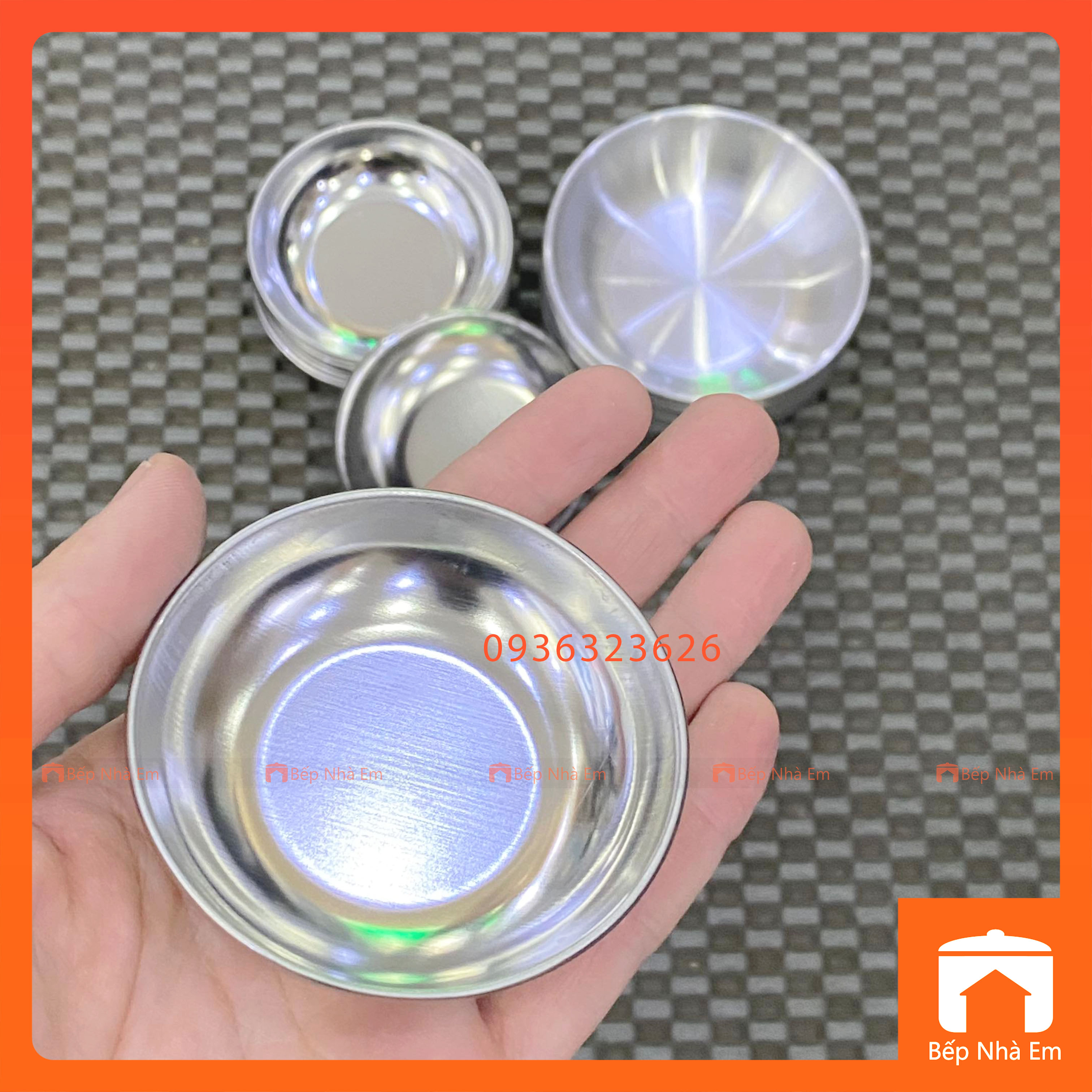Set 20 Chén Inox Cao Cấp Không Gỉ, (Chén Chấm, Chén Làm Bánh Bèo) - Hàng Việt Nam Sản Xuất