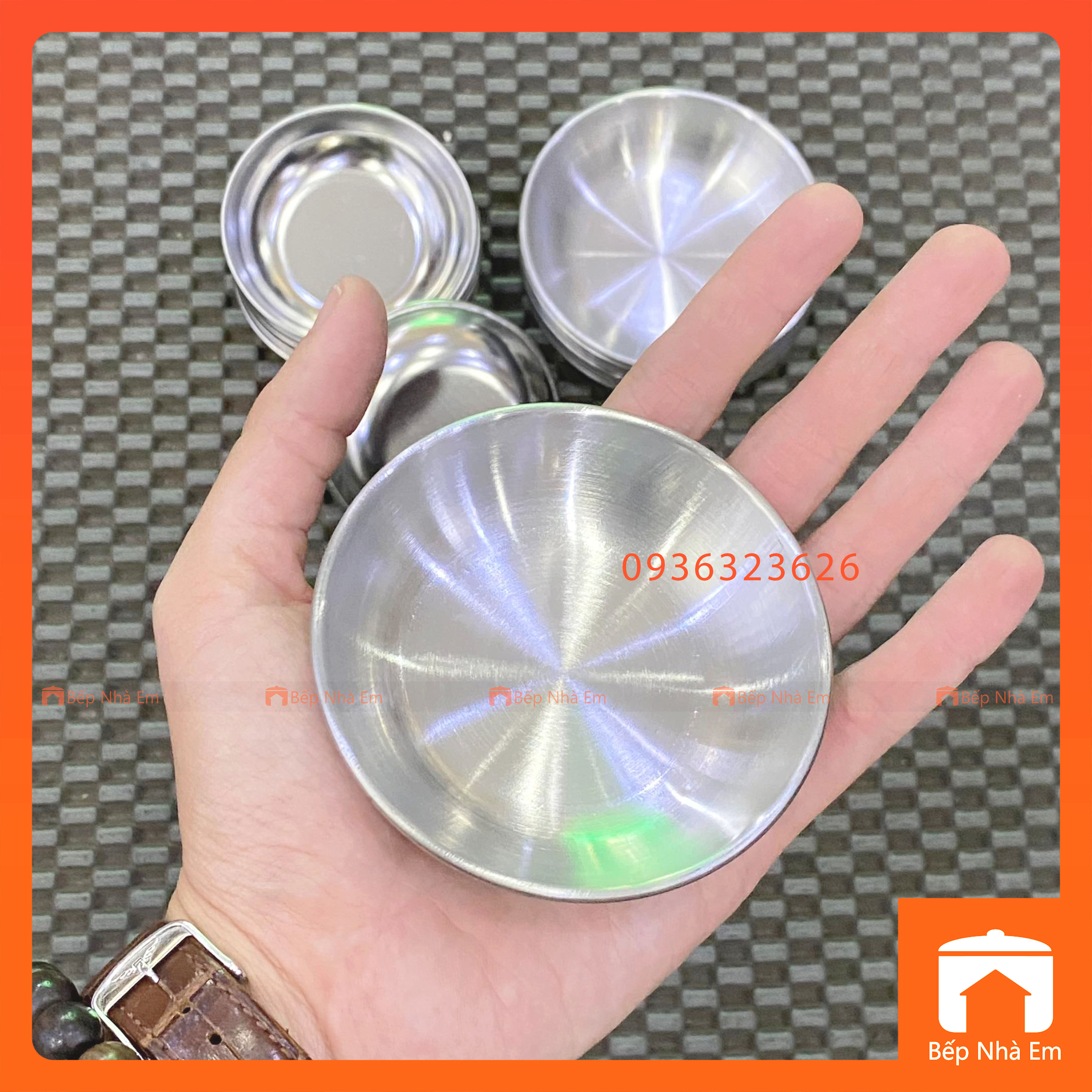Set 20 Chén Inox Cao Cấp Không Gỉ, (Chén Chấm, Chén Làm Bánh Bèo) - Hàng Việt Nam Sản Xuất