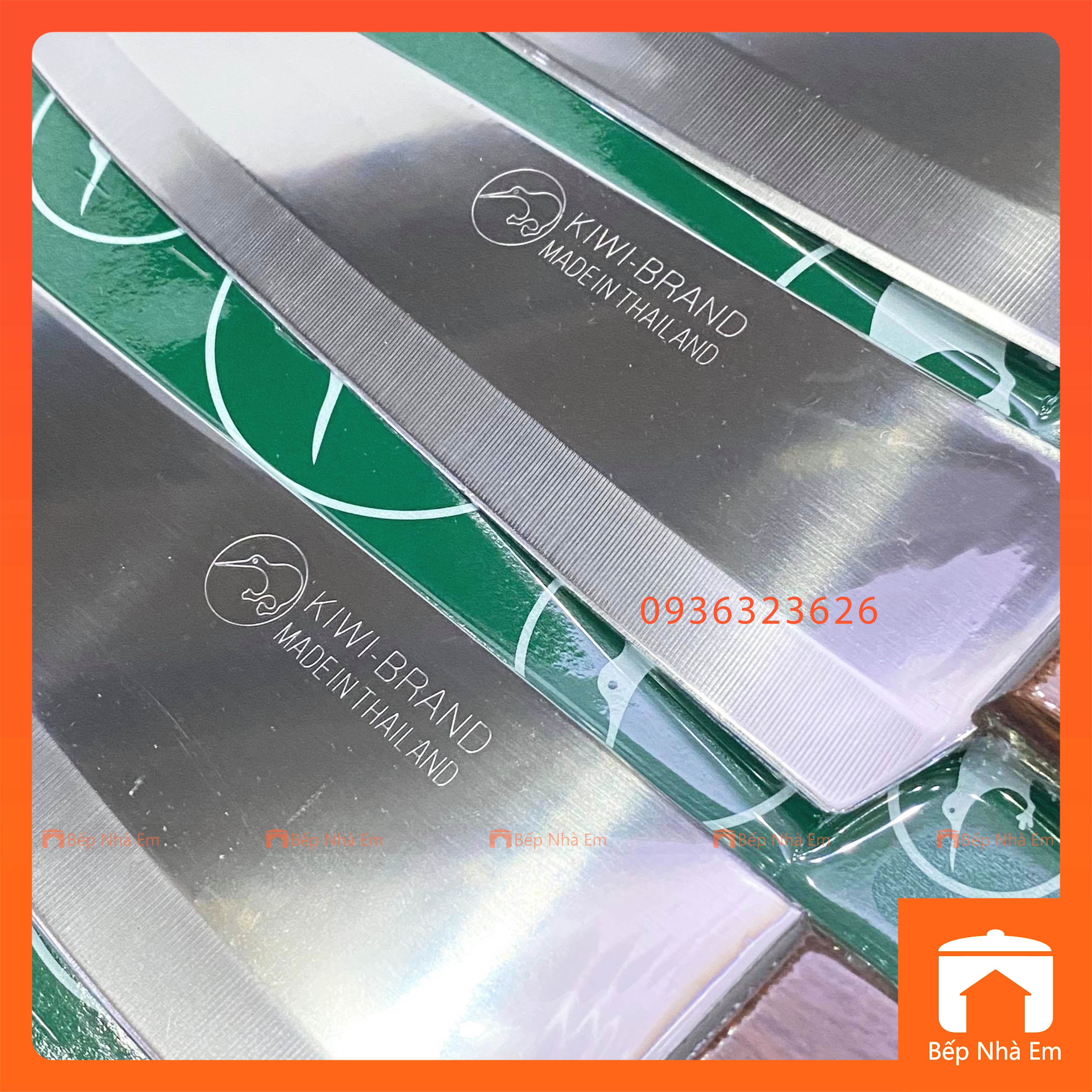 Bộ Dao Thái Lan Cán Gỗ Kiwi 5 Món - Hàng Nhập Khẩu Thái Lan