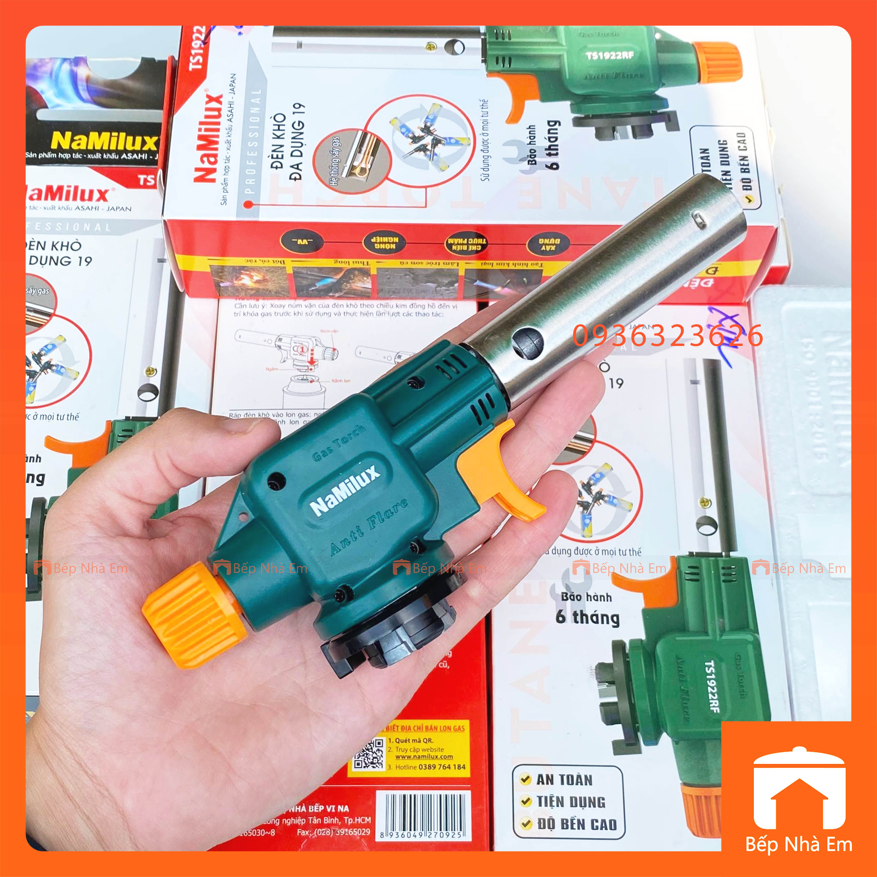 Đèn Khò Gas NAMILUX 1.8kW Tiện Dụng - Hàng Việt Nam Sản Xuất