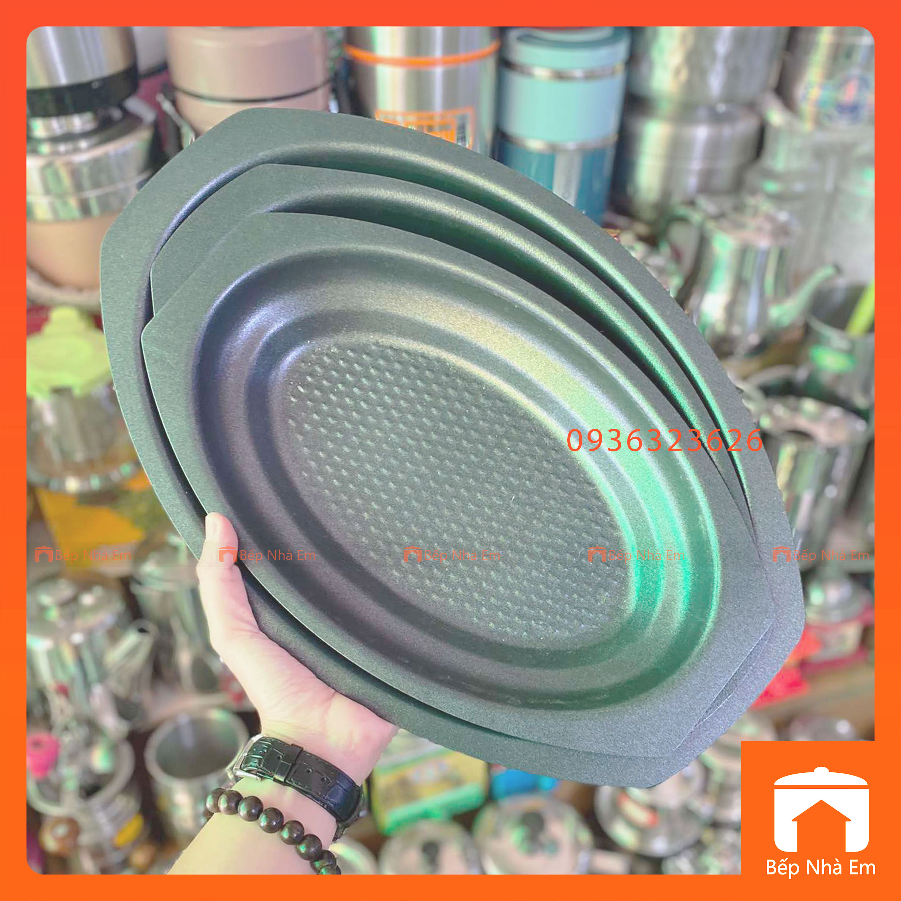 Dĩa Inox Hột Xoài Chống Dính Cao Cấp TITHAFAC - Hàng Việt Nam Sản Xuất