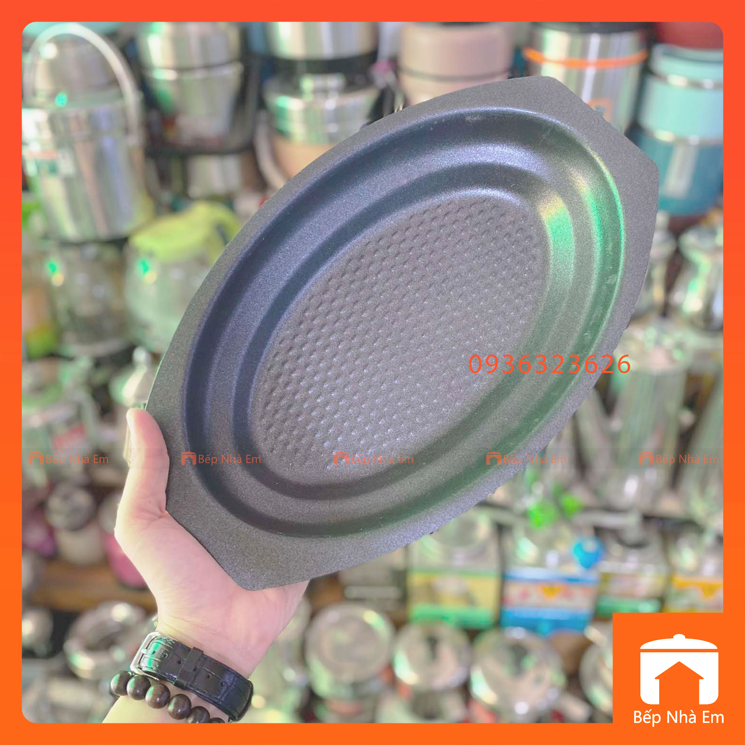 Dĩa Inox Hột Xoài Chống Dính Cao Cấp TITHAFAC - Hàng Việt Nam Sản Xuất