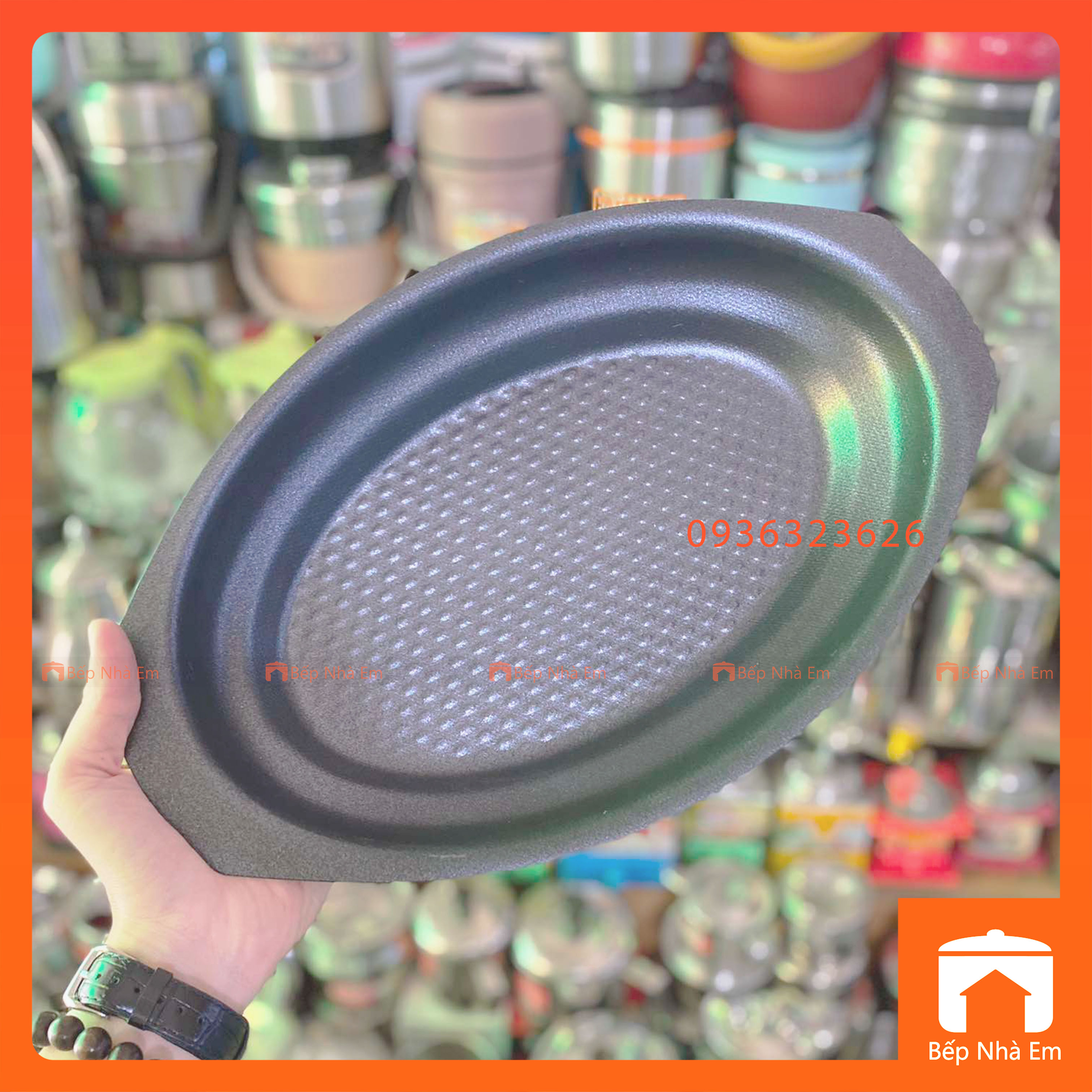 Dĩa Inox Hột Xoài Chống Dính Cao Cấp TITHAFAC - Hàng Việt Nam Sản Xuất