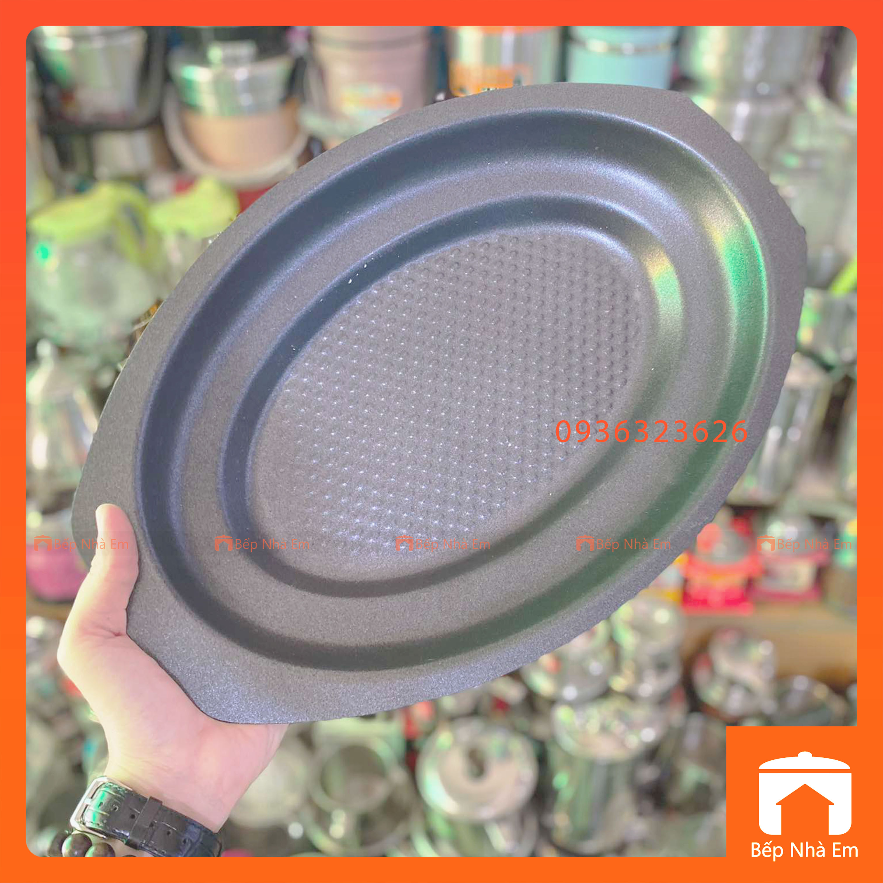 Dĩa Inox Hột Xoài Chống Dính Cao Cấp TITHAFAC - Hàng Việt Nam Sản Xuất