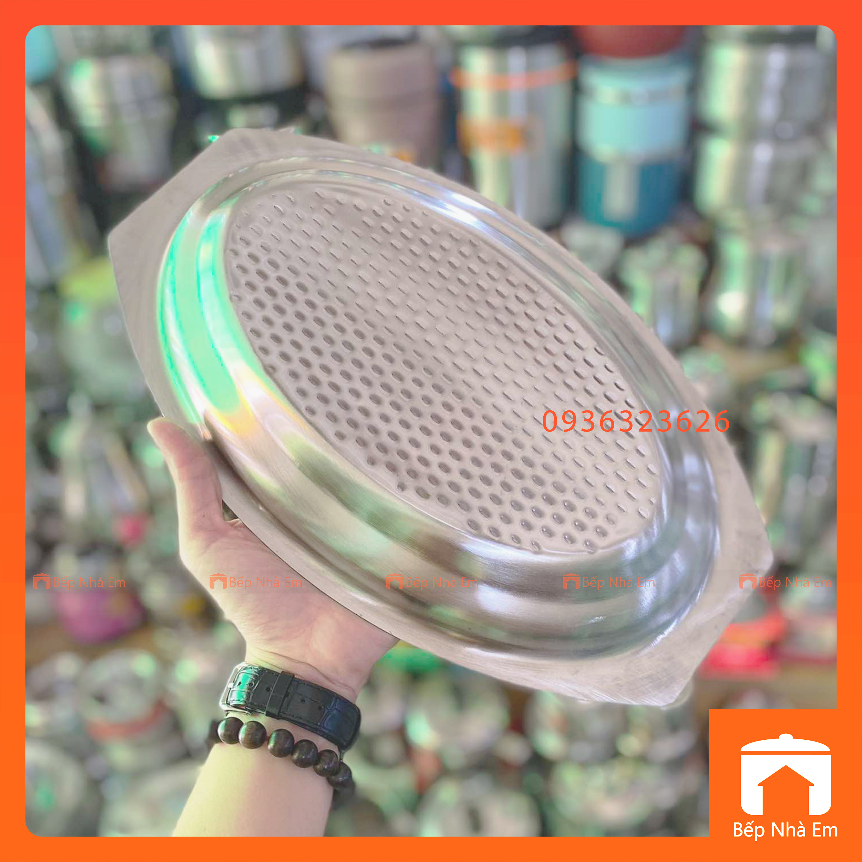 Dĩa Inox Hột Xoài Chống Dính Cao Cấp TITHAFAC - Hàng Việt Nam Sản Xuất