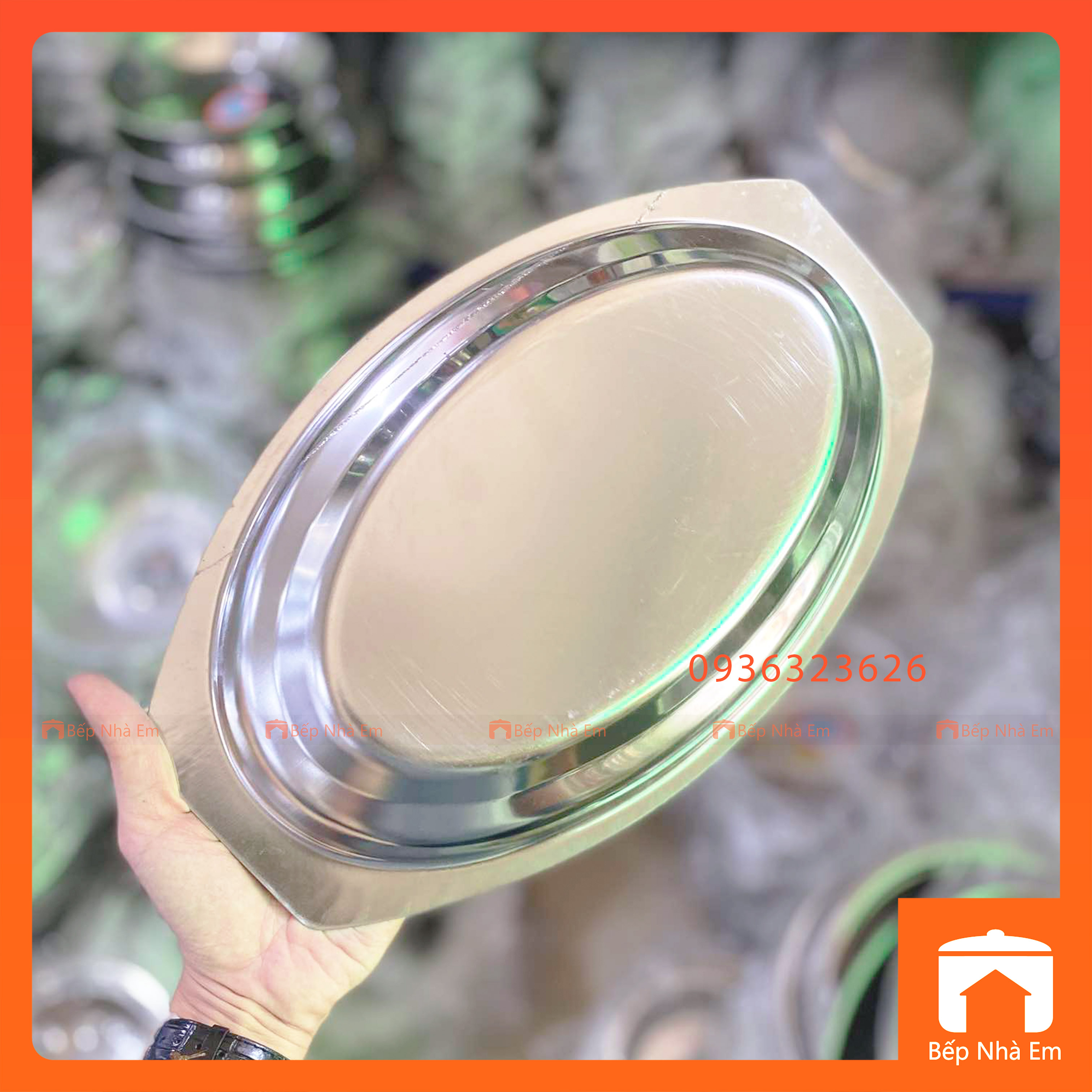 Dĩa Inox Hột Xoài Sâu Trơn Cao Cấp TITHAFAC - Hàng Việt Nam Sản Xuất