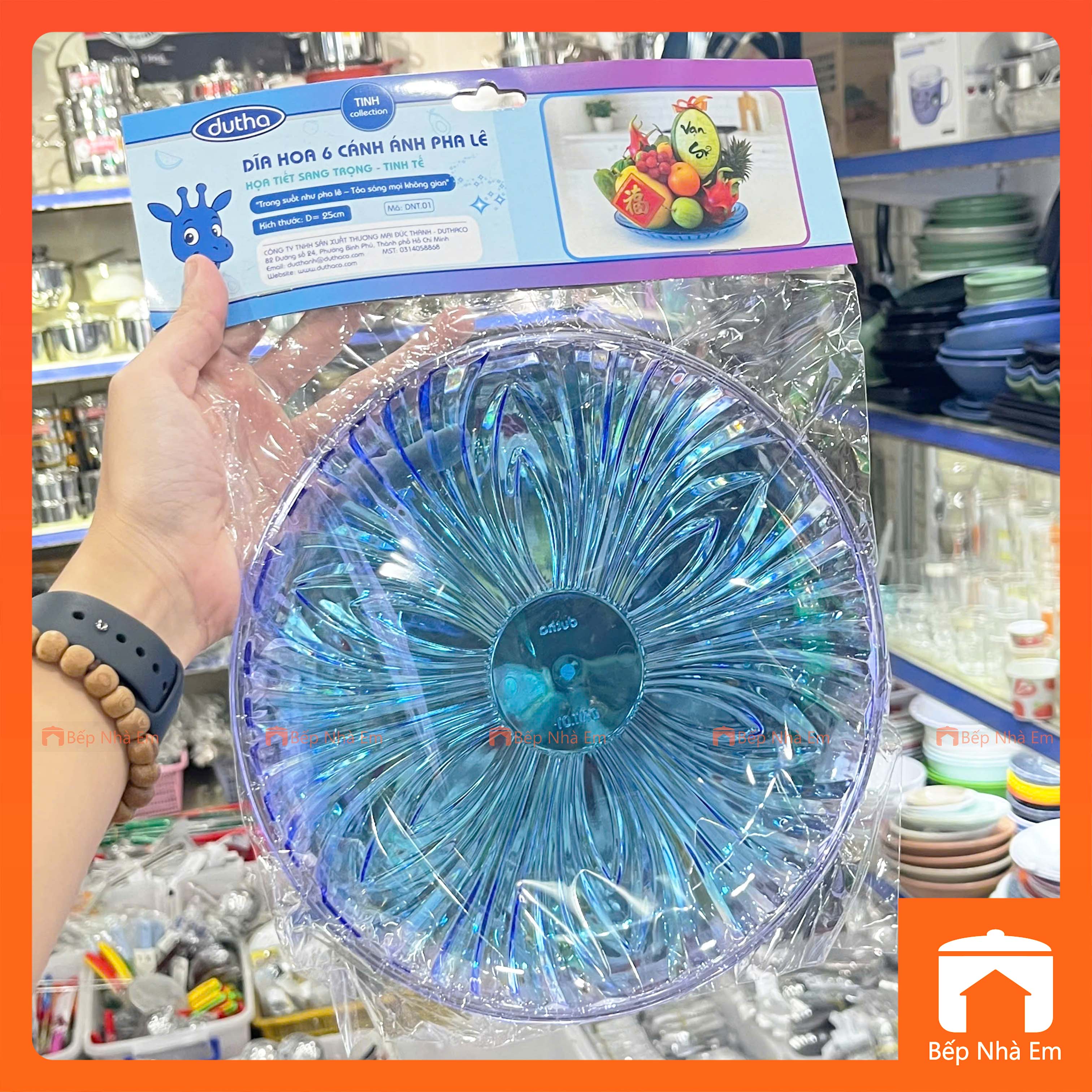 Dĩa Nhựa Pha Lê Nhiều Màu Cao Cấp Đức Thành DNT01 - Hàng Việt Nam Sản Xuất