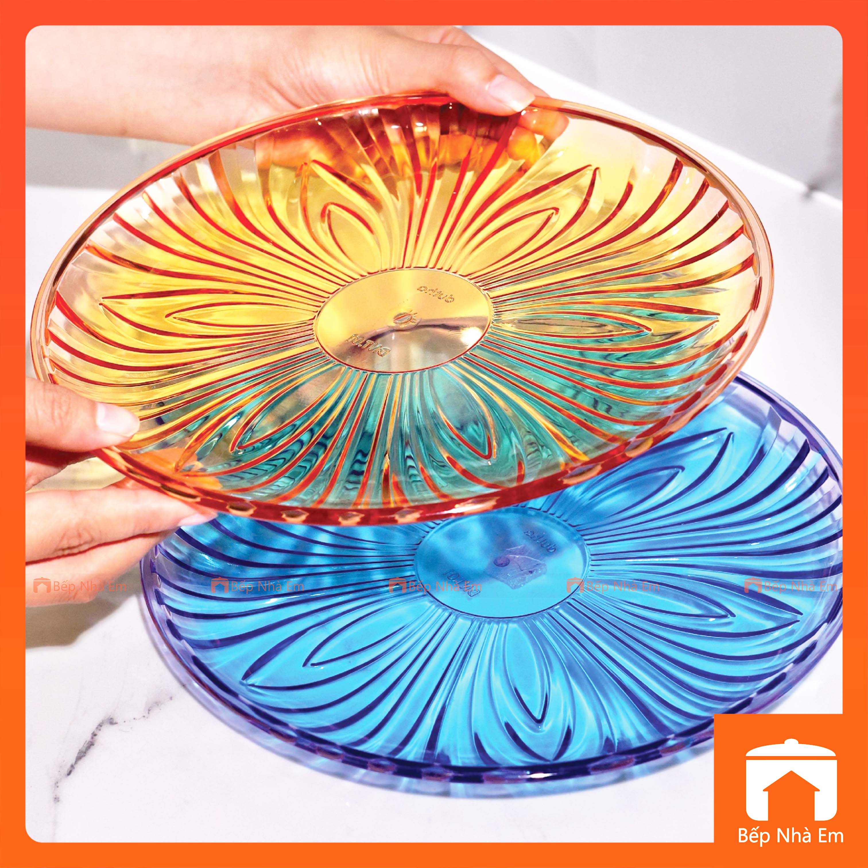 Dĩa Nhựa Pha Lê Nhiều Màu Cao Cấp Đức Thành DNT01 - Hàng Việt Nam Sản Xuất