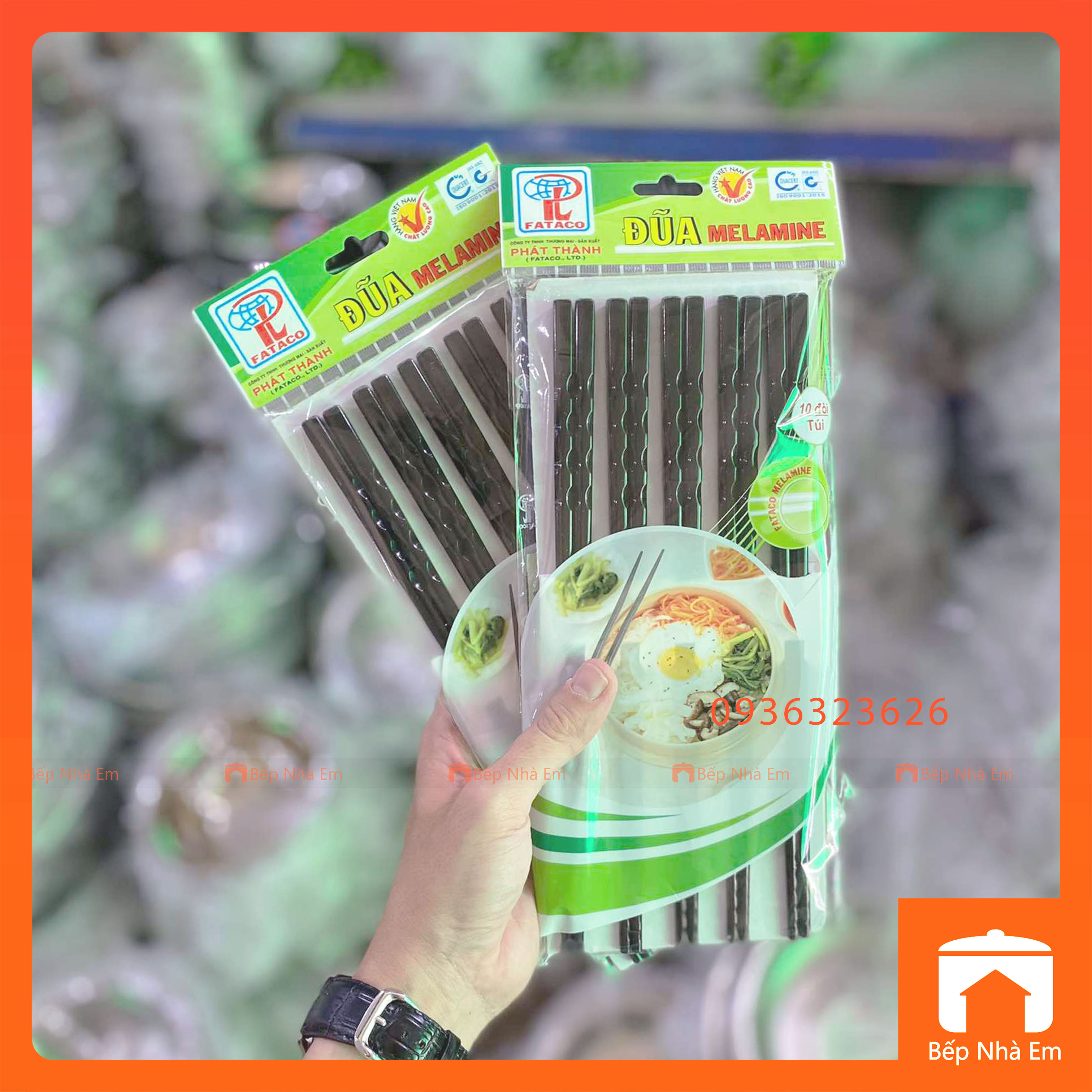 Đũa Nhựa Xoắn Melamine FATACO Cao Cấp 10 Đôi - Hàng Việt Nam Sản Xuất