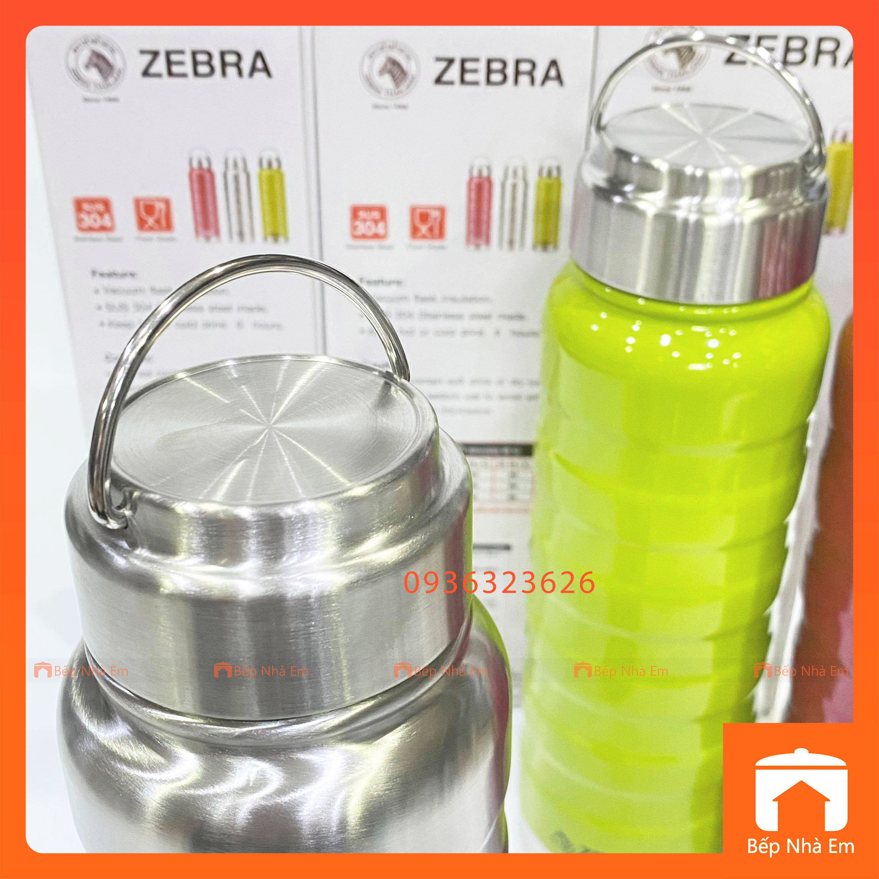 Bình Giữ Nhiệt ZEBRA Extreme (Inox 304) Nhiều Dung Tích - Hàng Nhập Khẩu Thái Lan