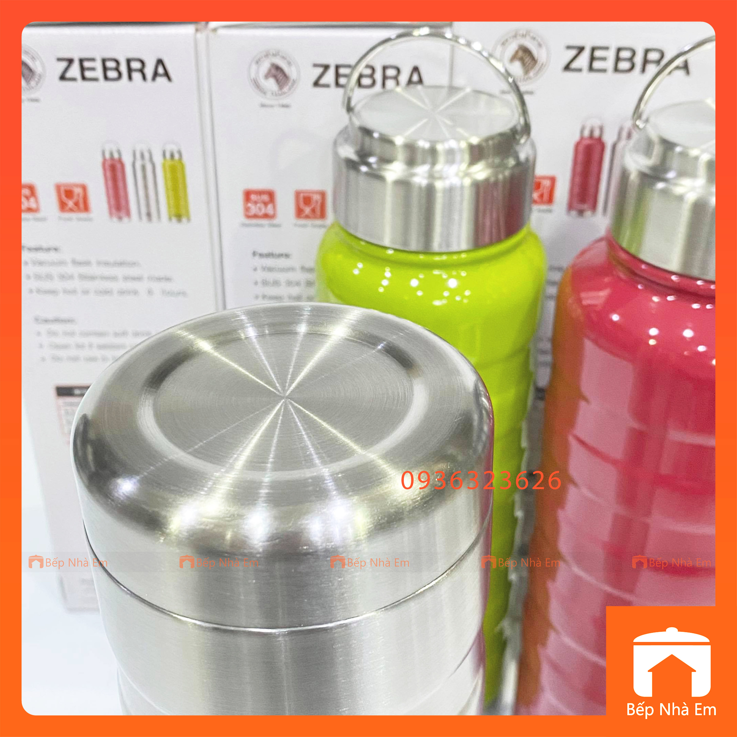 Bình Giữ Nhiệt ZEBRA Extreme (Inox 304) Nhiều Dung Tích - Hàng Nhập Khẩu Thái Lan