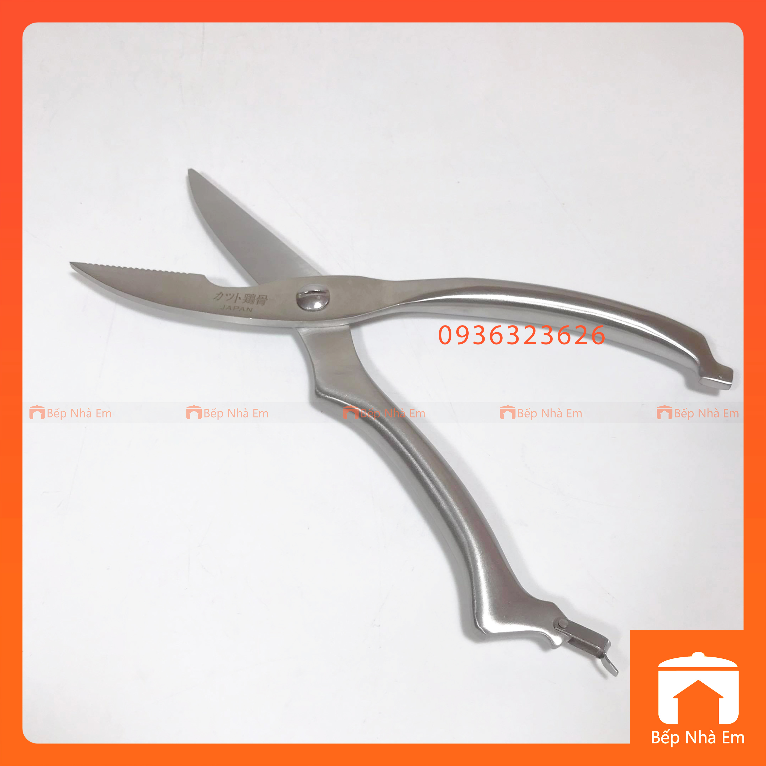 Kéo Cắt Gà Inox Nguyên Khối | Bếp Nhà Em