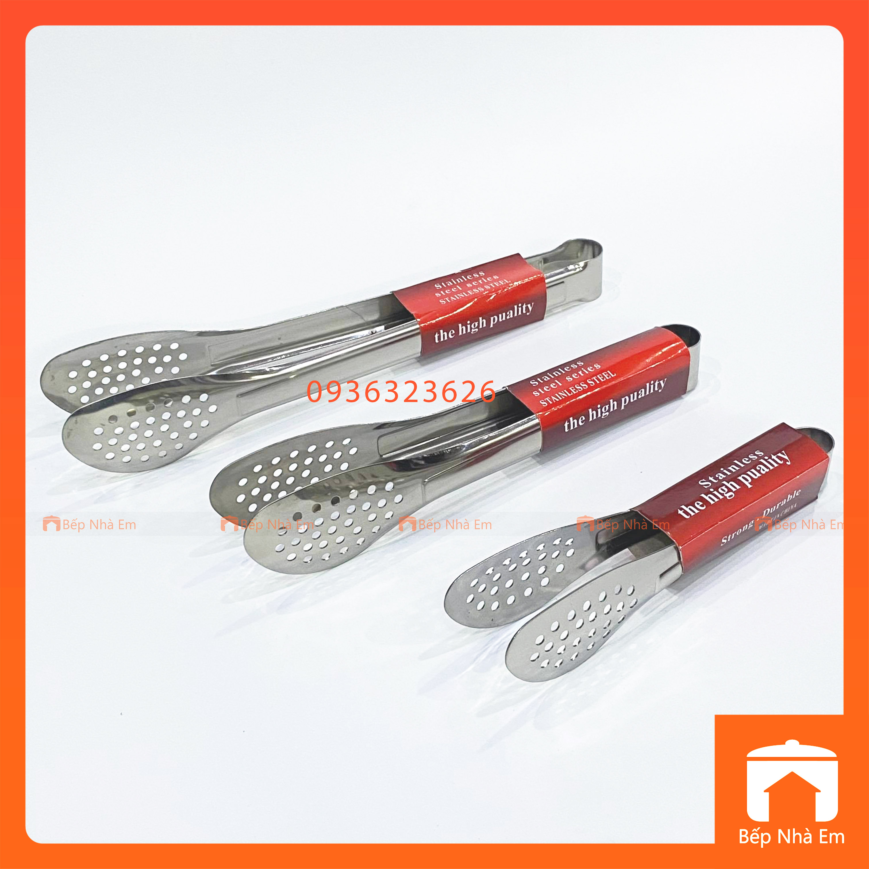 Kẹp Gắp Thức Ăn - Kẹp Gắp Bánh Inox Cao Cấp 01 - Hàng Nhập Khẩu