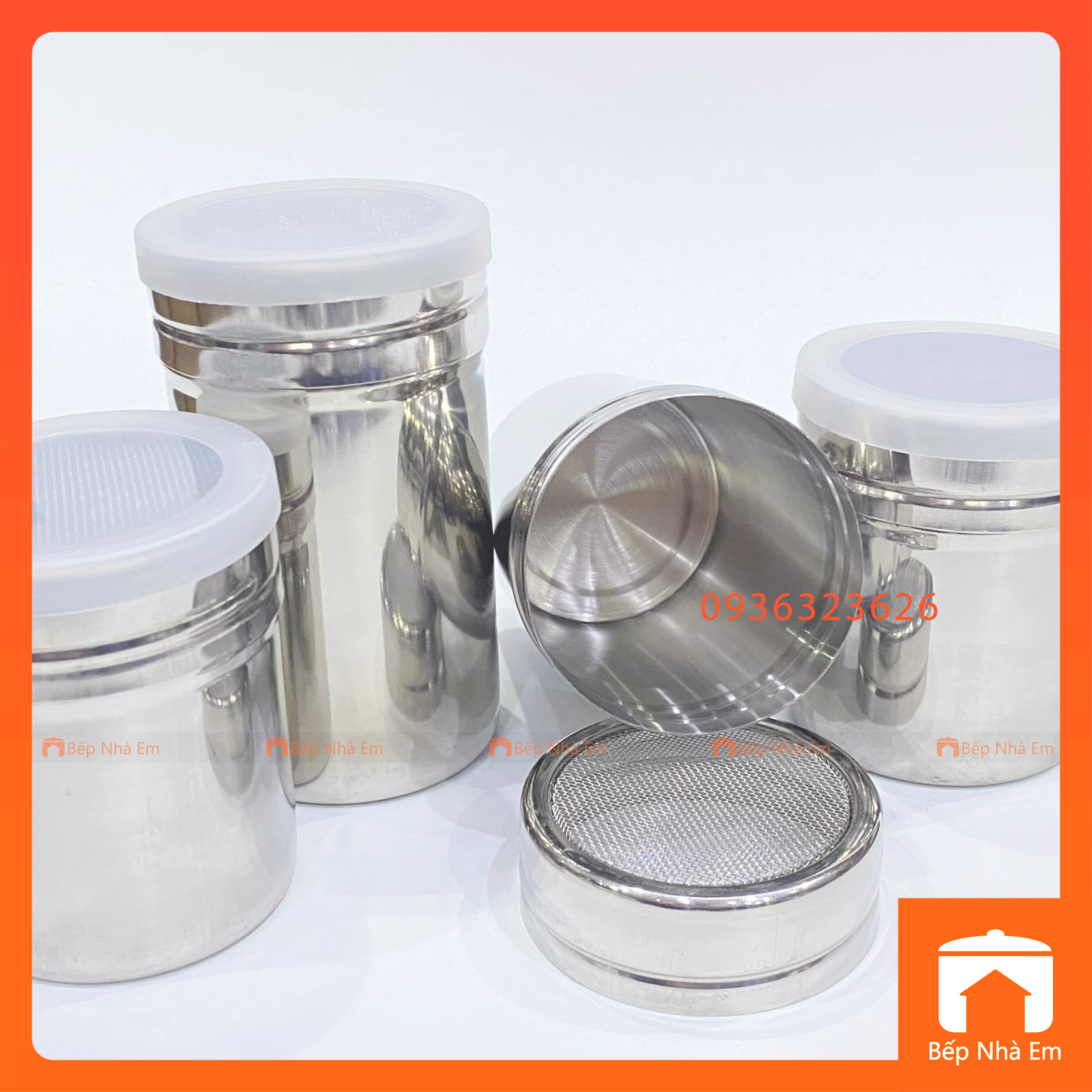 Hủ Rắc Bột Ca Cao - Hủ Tiêu Lưới Inox Không Gỉ