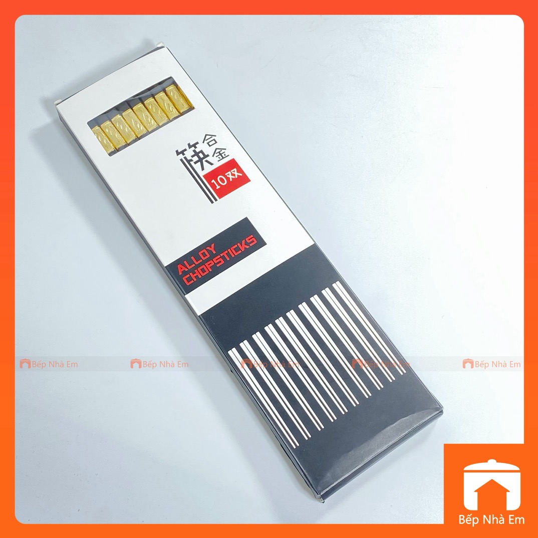 Đũa Nhựa Đen Mạ Vàng 10 Đôi - Hàng Nhập Khẩu Trực Tiếp