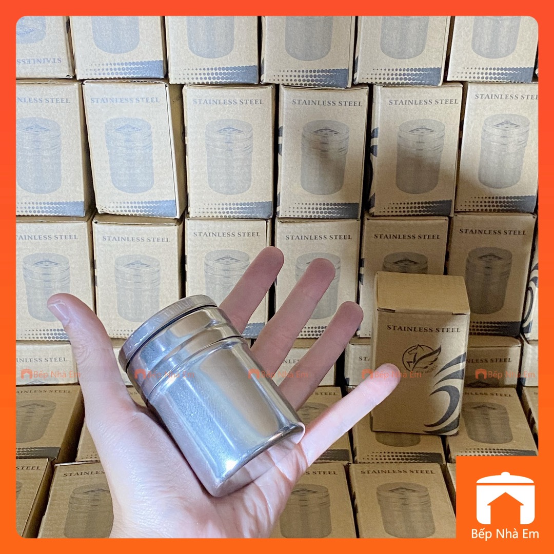 Hủ Tăm Inox - Hủ Tiêu Inox Nắp Xoay Giá Rẻ