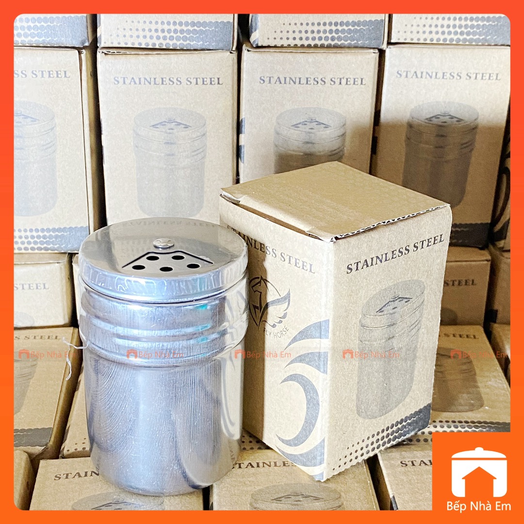 Hủ Tăm Inox - Hủ Tiêu Inox Nắp Xoay Giá Rẻ