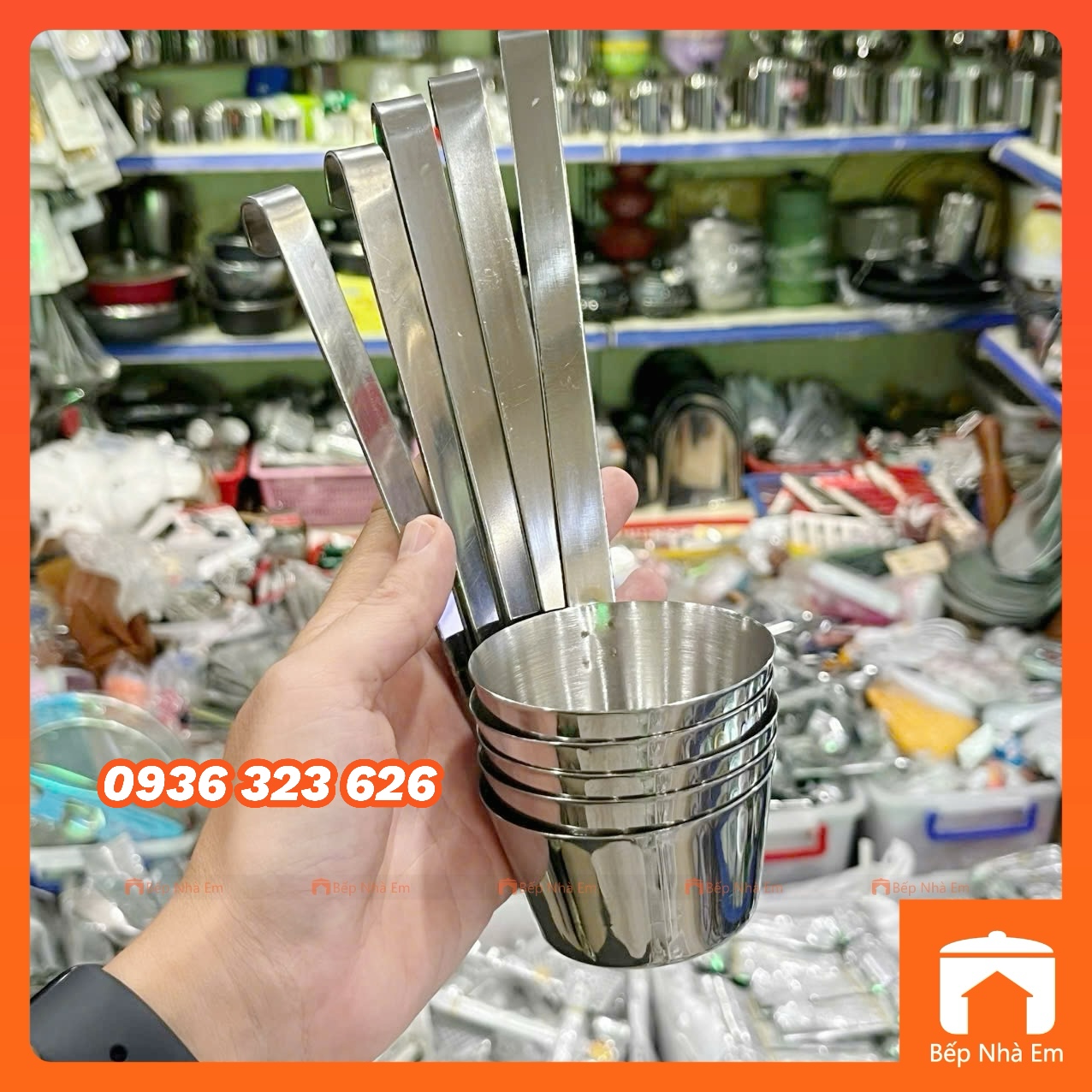 Khuôn Bánh Cóng Inox Dày - Khuôn Inox Có Tay Cầm Dày - Hàng Việt Nam Sản Xuất