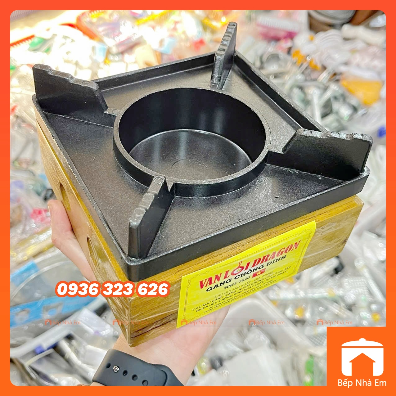 Bếp Cồn Đế Gỗ Cao Cấp - Hàng Việt Nam Sản Xuất