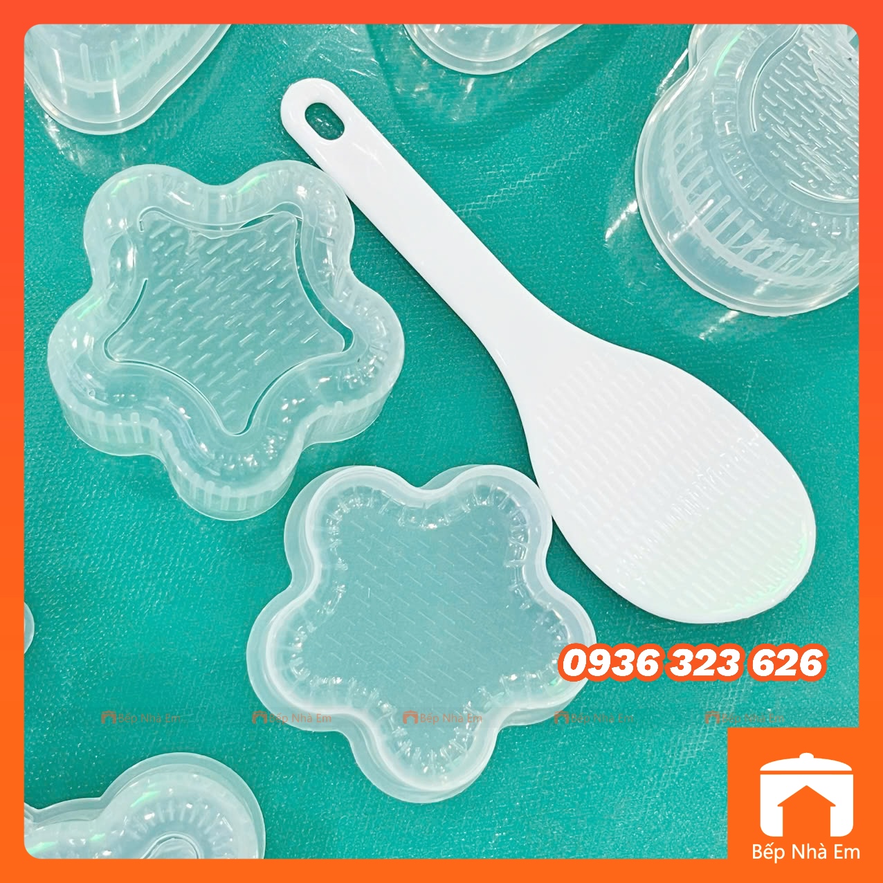 Bộ 7 Khuôn Làm Cơm Nấm - Khuôn Cơm Bento Kèm Muỗng Tiện Dụng - Hàng Nhập Khẩu Trực Tiếp