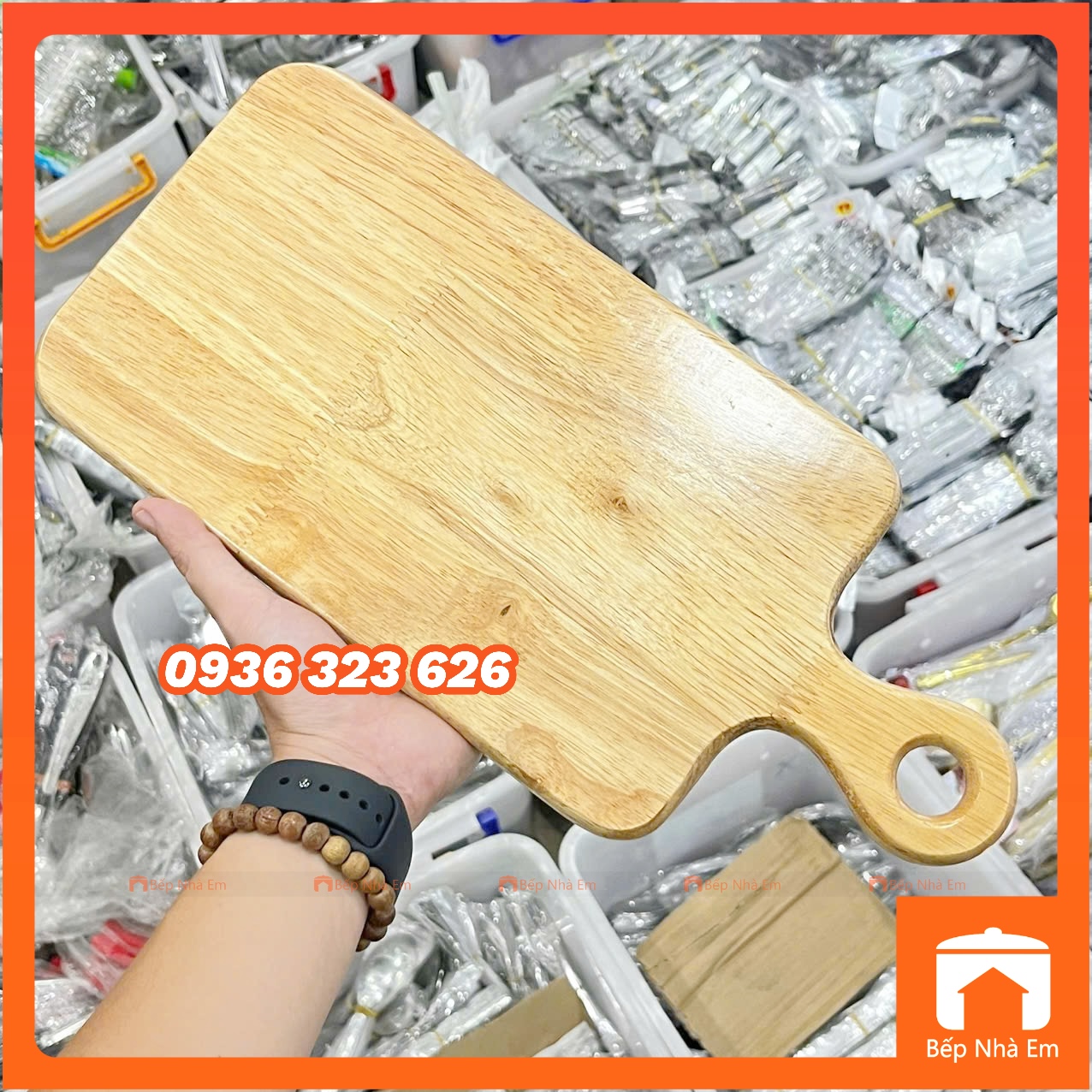 Khay Gỗ Chữ Nhật Có Tay Cầm Cao Cấp - Hàng Việt Nam Sản Xuất