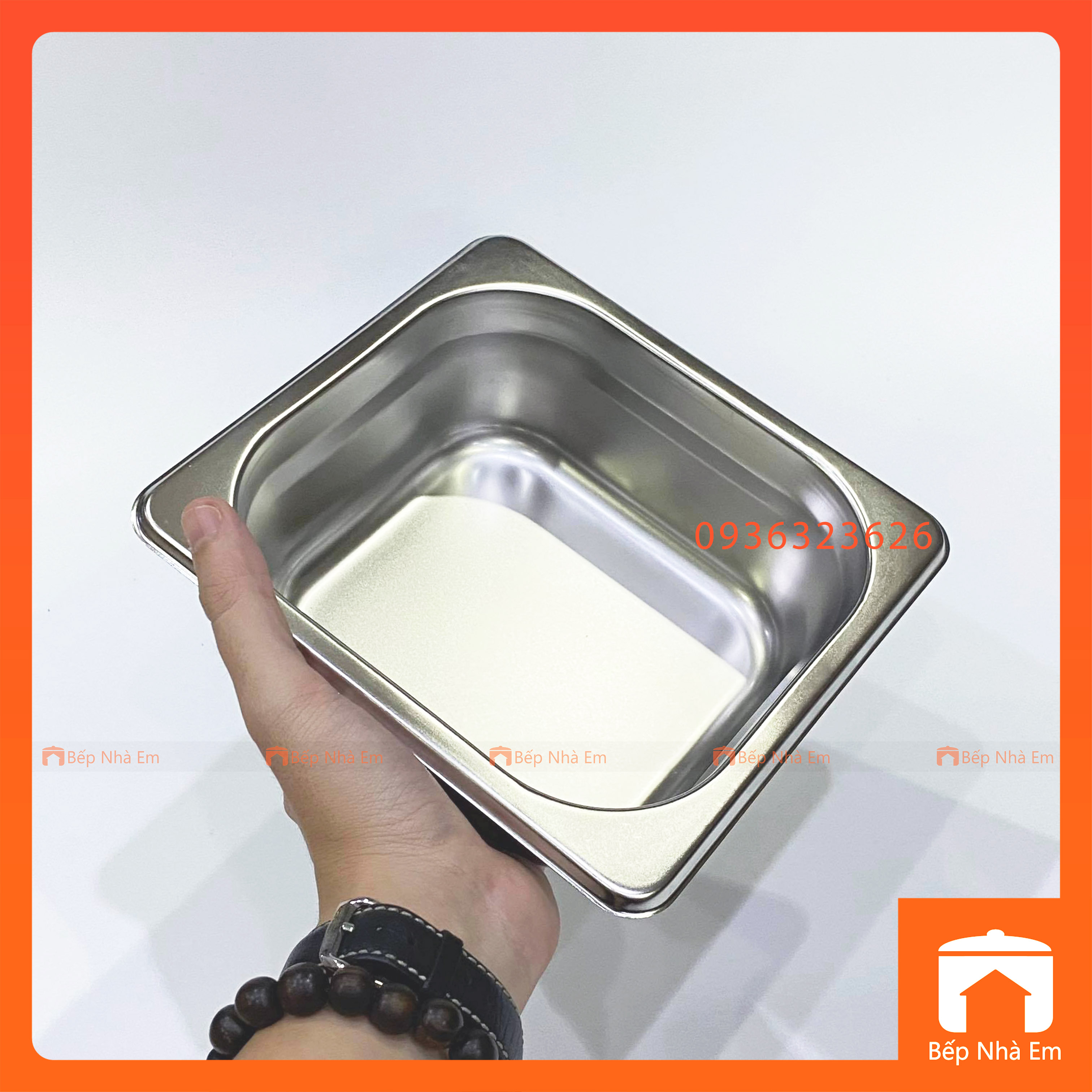 Khay Buffet, Khay Thạch, Khay GN 1/6 Dùng Cho Nhà Hàng, Khách Sạn (Inox 304) - Hàng Nhập Khẩu Cao Cấp
