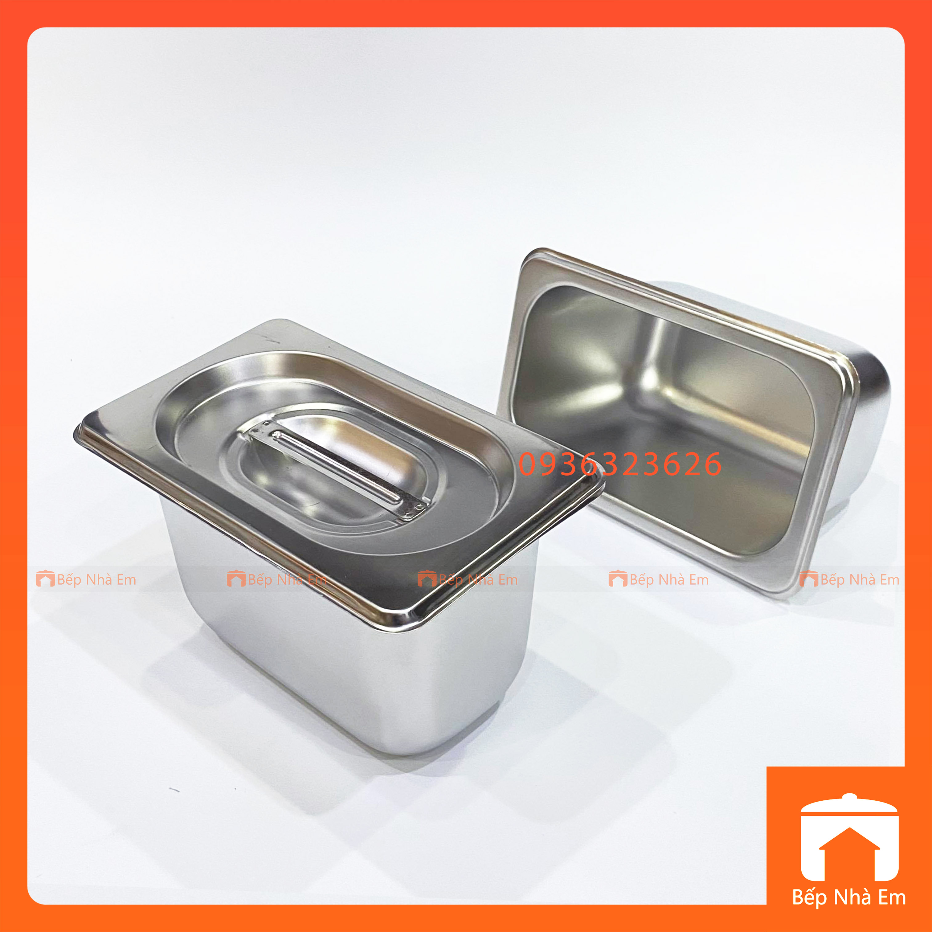 Khay Buffet, Khay Thạch, Khay GN 1/9 Dùng Cho Nhà Hàng, Khách Sạn (Inox 304) - Hàng Nhập Khẩu Cao Cấp