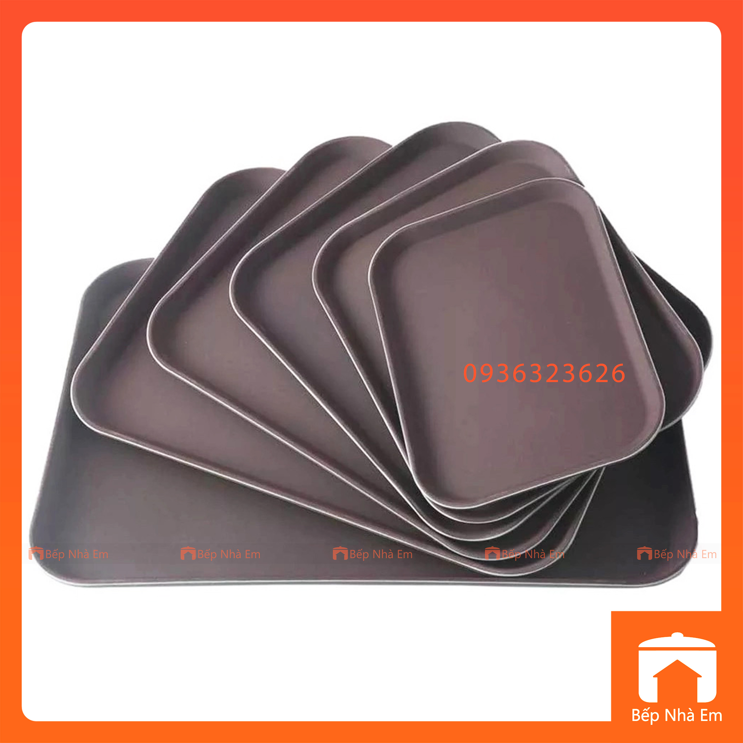 Khay Chống Trượt Chữ Nhật Nhiều Nhiều Size - Hàng Cao Cấp