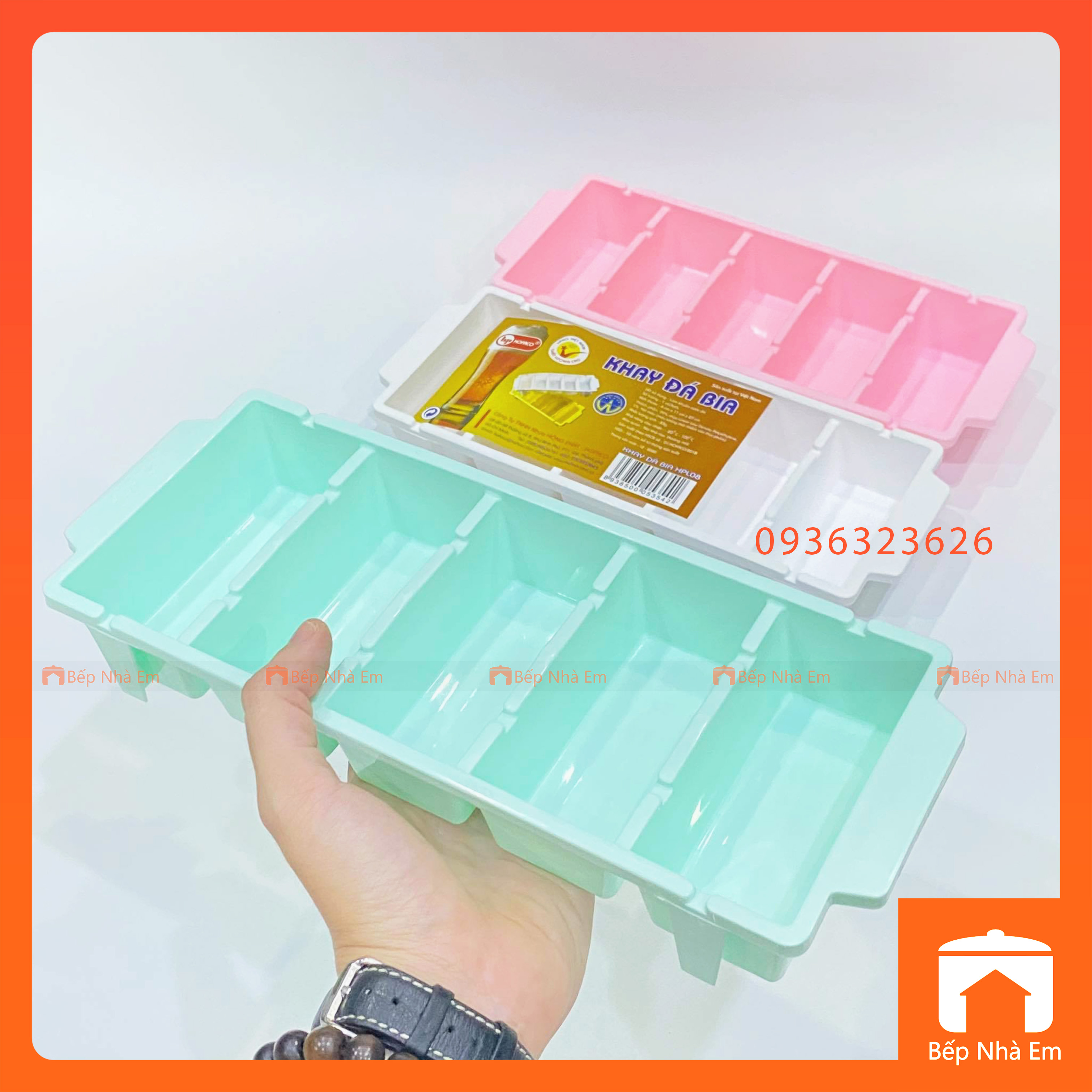 Bộ 2 Khay Đá Bia Lớn Tiện Dụng - Hàng Việt Nam Sản Xuất