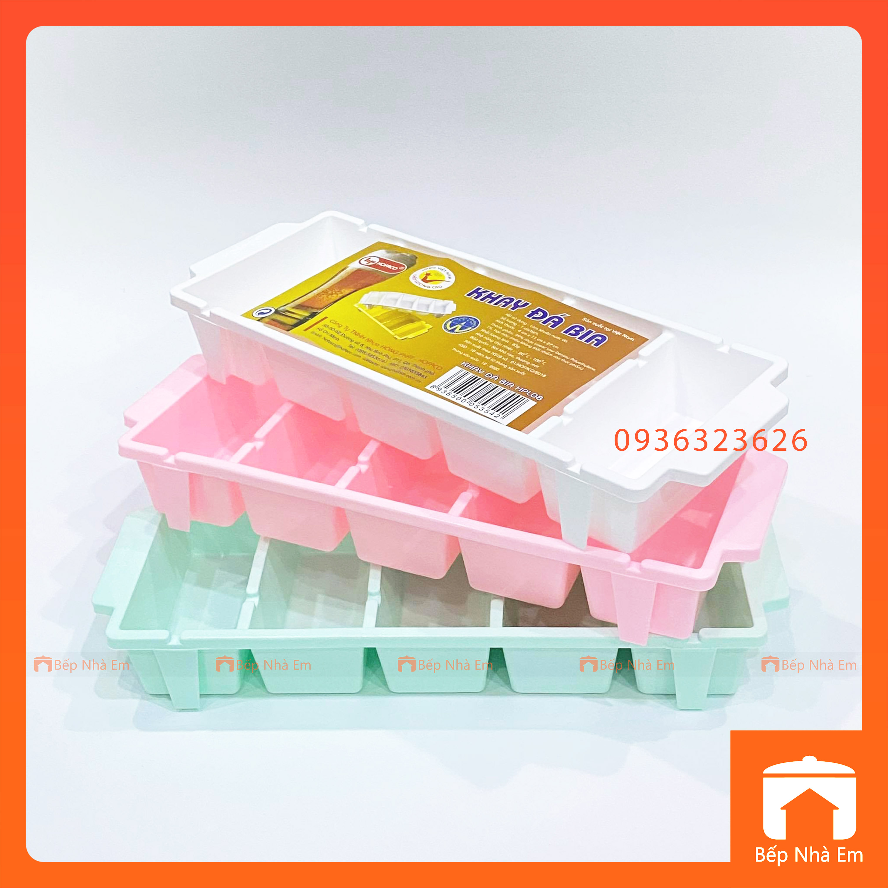 Bộ 2 Khay Đá Bia Lớn Tiện Dụng - Hàng Việt Nam Sản Xuất