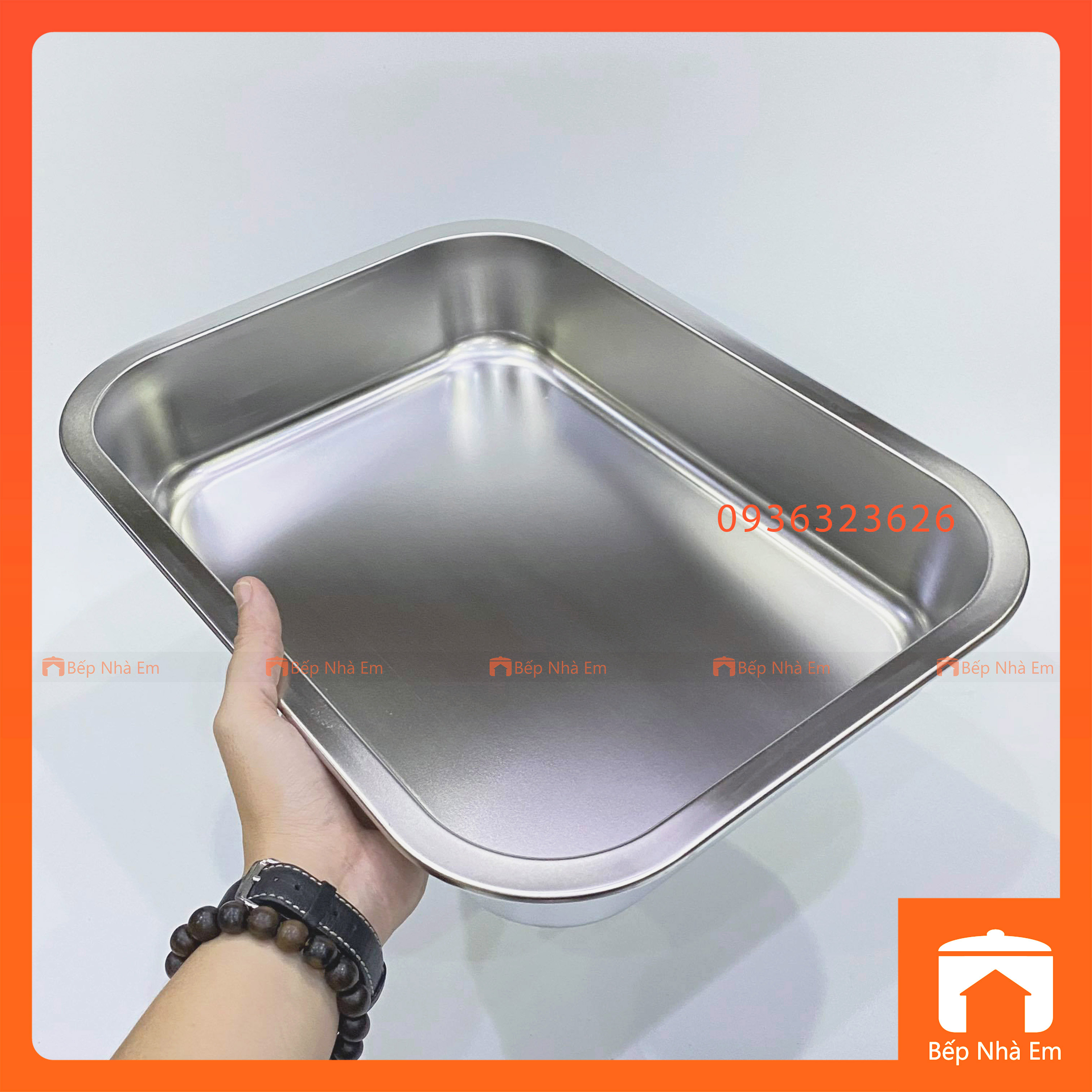 Khay Sâu Inox 304 Loại Dày Có Nắp Nhiều Size - Hàng Cao Cấp