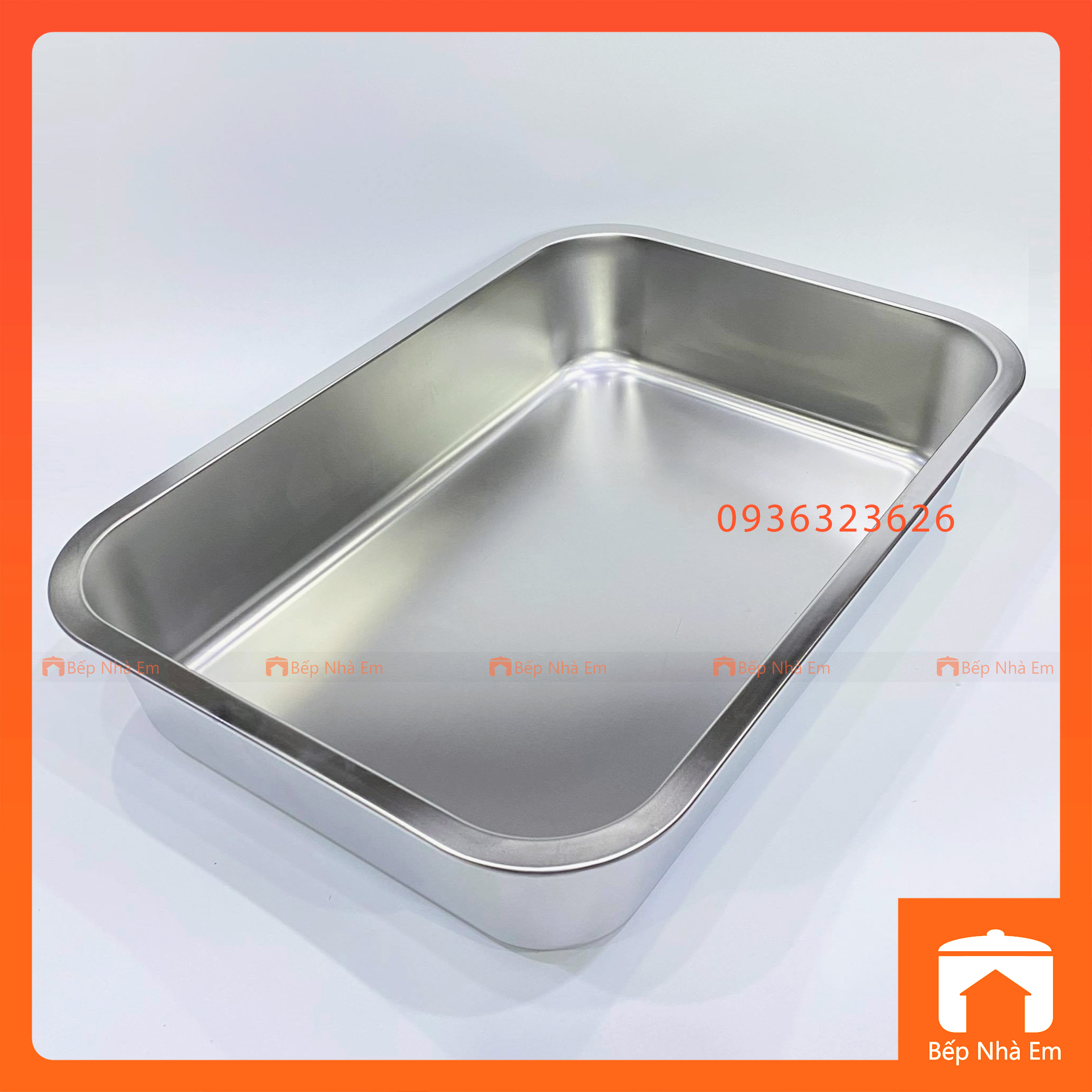 Khay Sâu Inox 304 Loại Dày Có Nắp Nhiều Size - Hàng Cao Cấp | Bếp Nhà Em