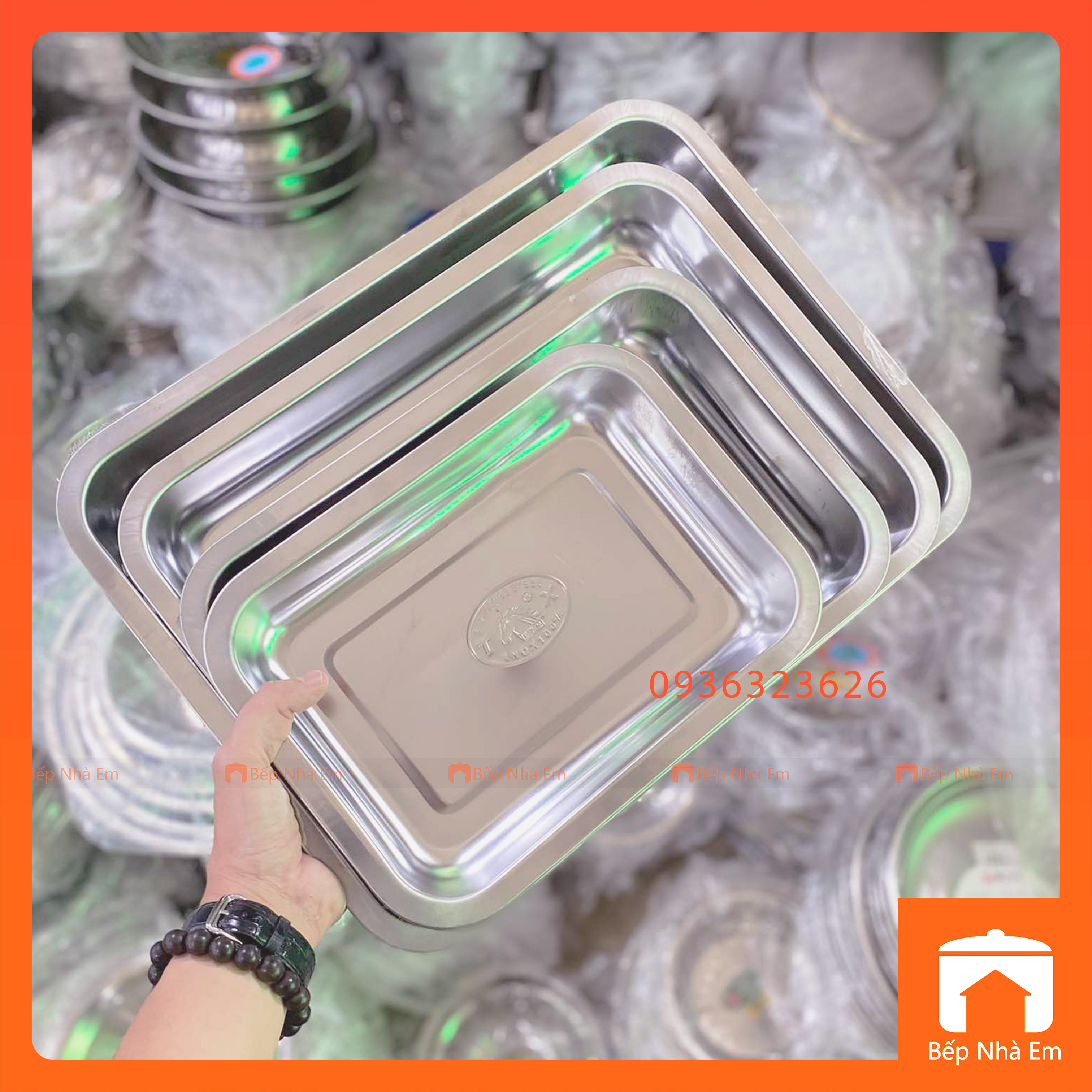 Khay Sâu Inox Không Gỉ Nhiều Size - Hàng Nhập Khẩu Phổ Thông