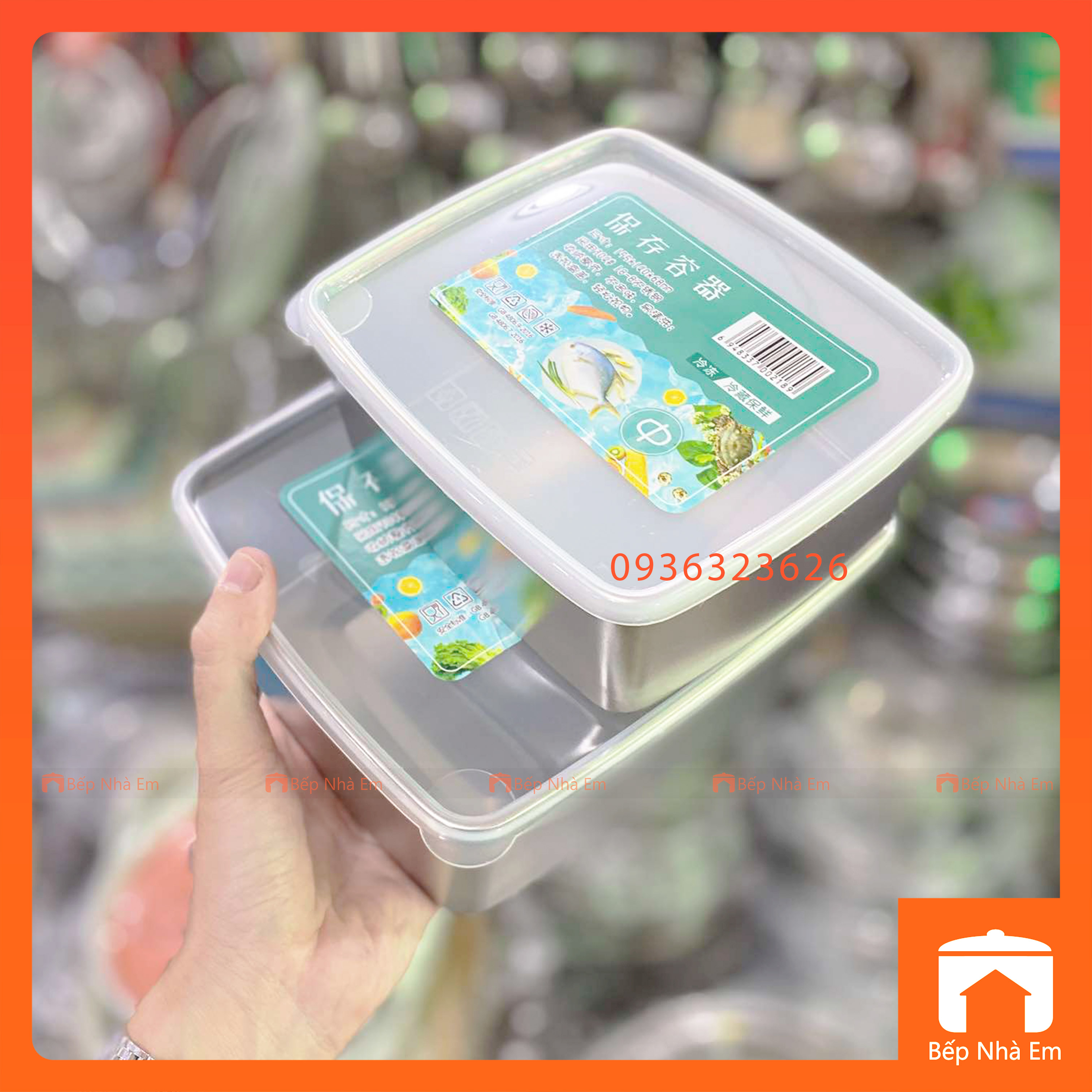 Hộp Vuông Inox 304 Có Nắp - Khay Vuông Inox 304 Có Nắp - Hàng Nhập Khẩu Trực Tiếp