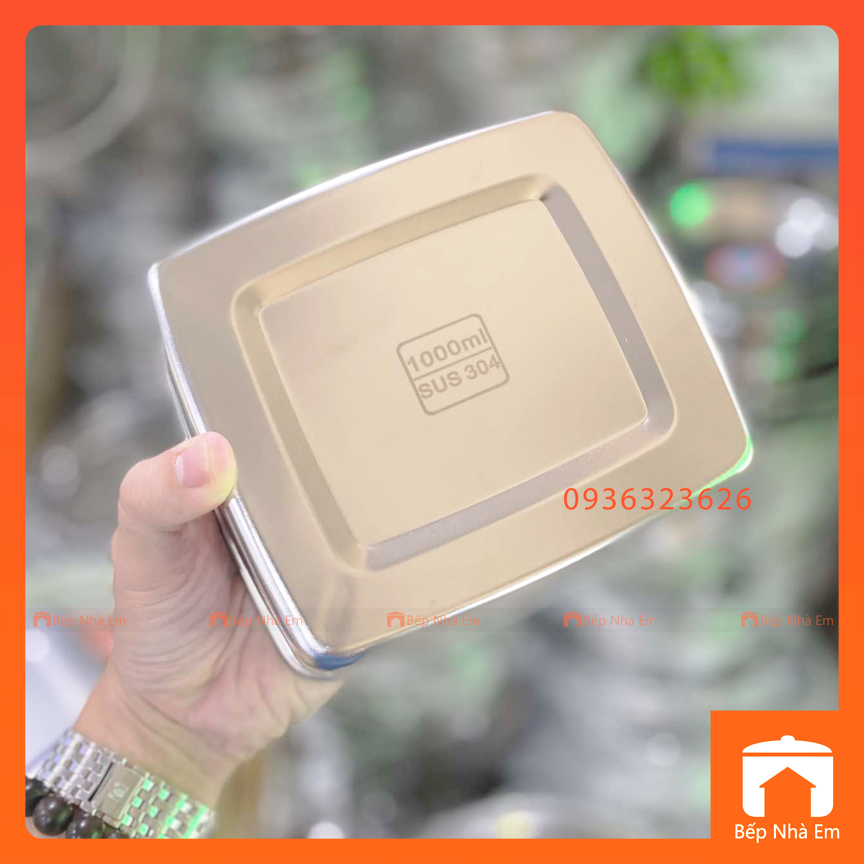 Hộp Vuông Inox 304 Có Nắp - Khay Vuông Inox 304 Có Nắp - Hàng Nhập Khẩu Trực Tiếp