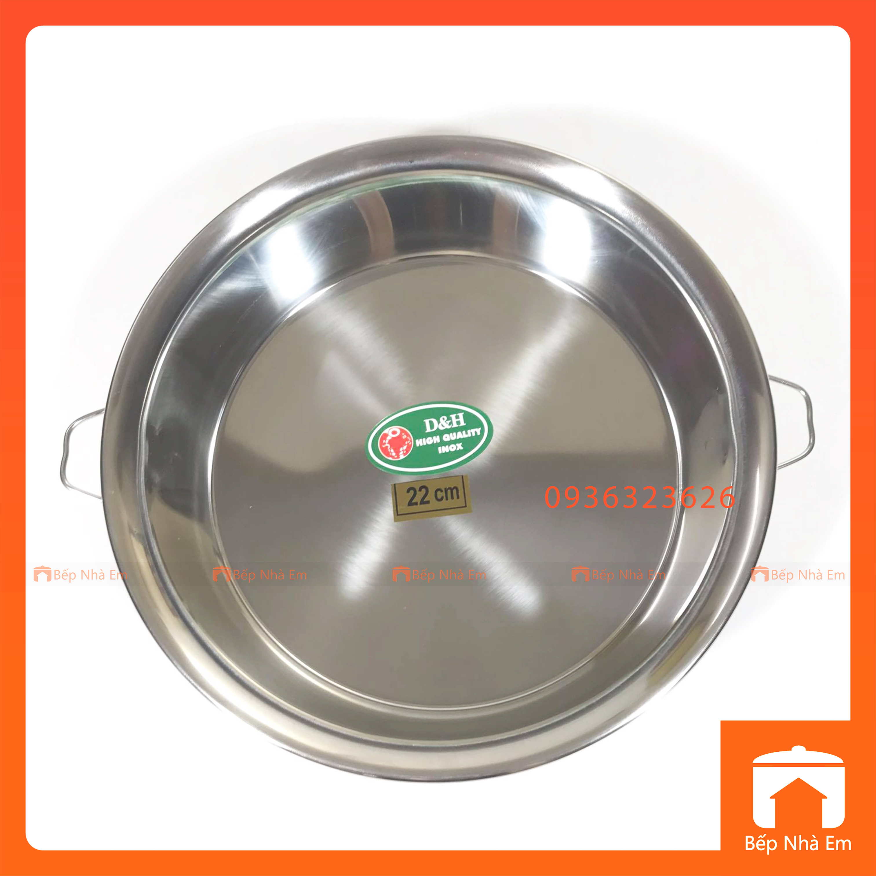 Khay Bơ Inox - Khay Tròn Inox - Xửng Tròn Inox 304 Cao Cấp Nhiều Size