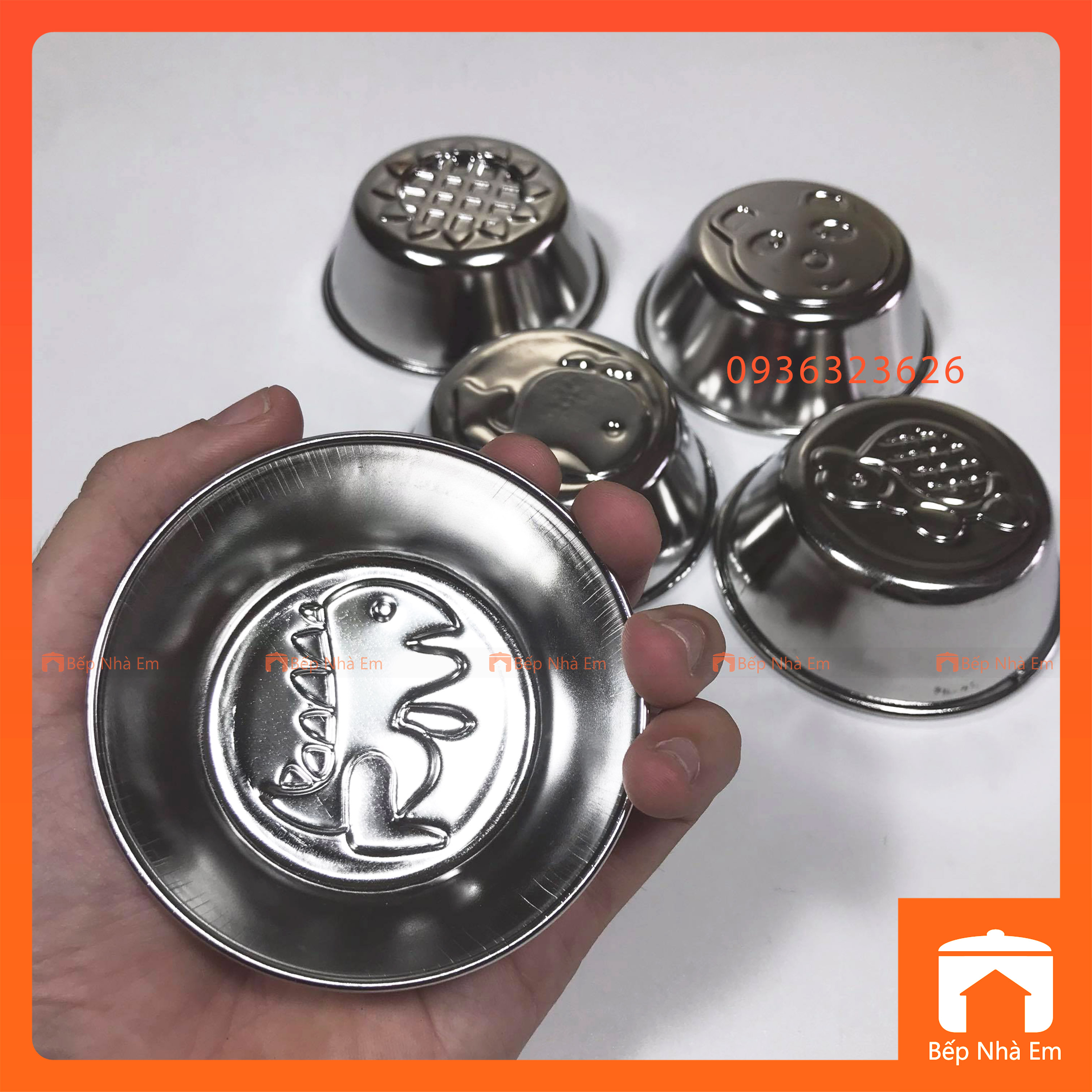 Bộ 5 Khuôn Bánh Flan - Khuôn Rau Câu Hình Thú Inox Cao Cấp - Hàng Việt ...