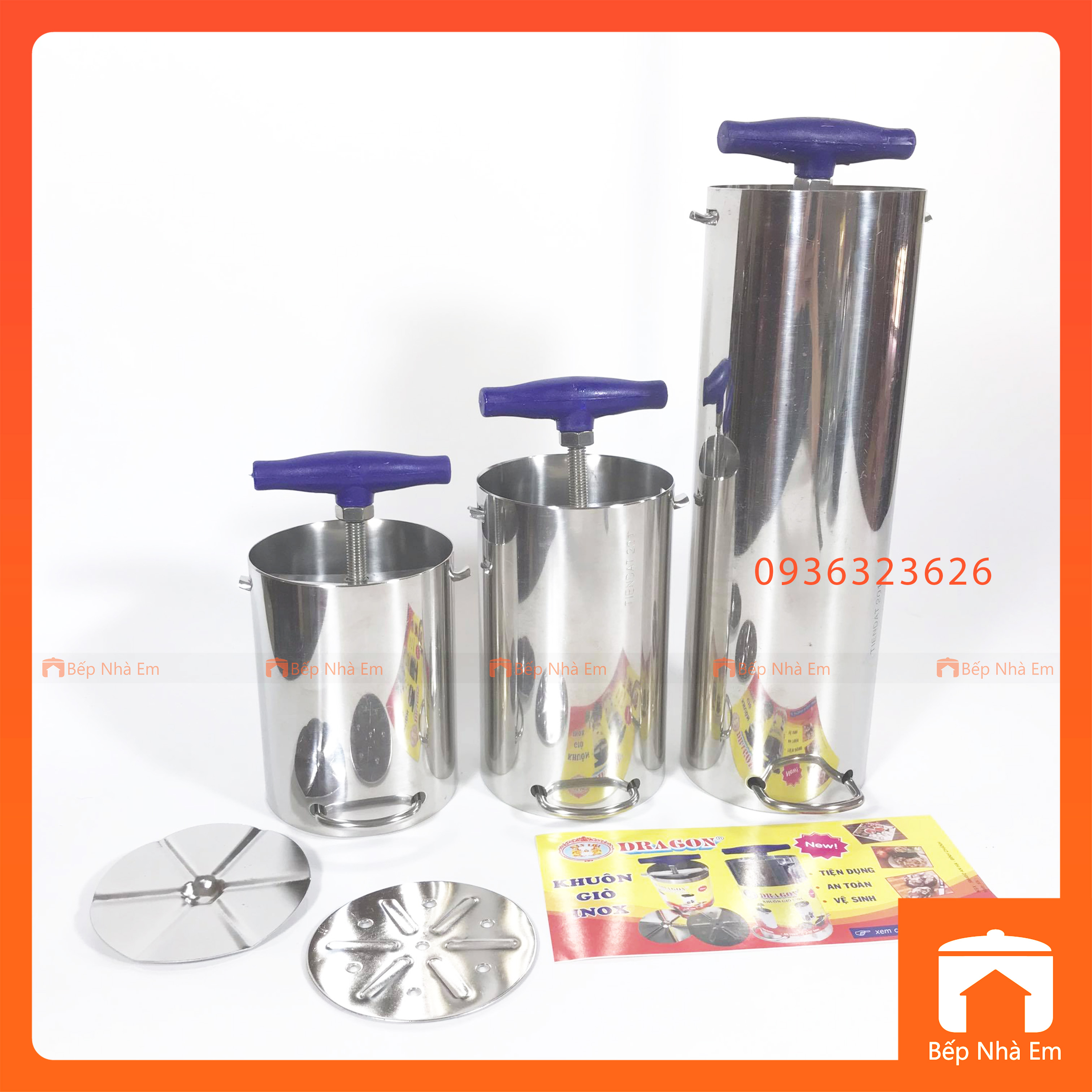 Khuôn Làm Giò Thủ Inox Cao Cấp DRAGON - Hàng Việt Nam Sản Xuất